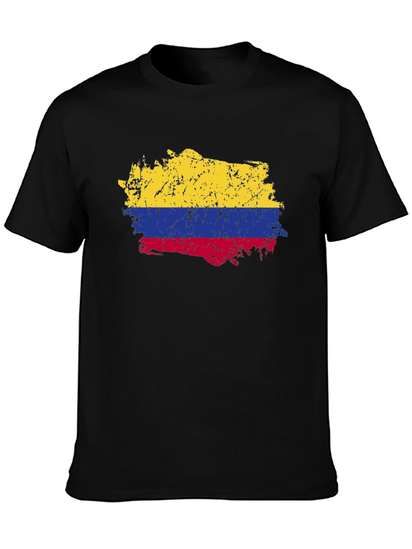 Colombia Flag T-Shirt - Distressed Look