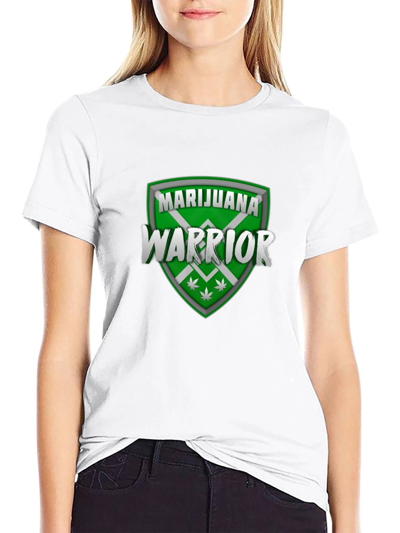 Marijuana Warrior Graphic T-Shirt - Black