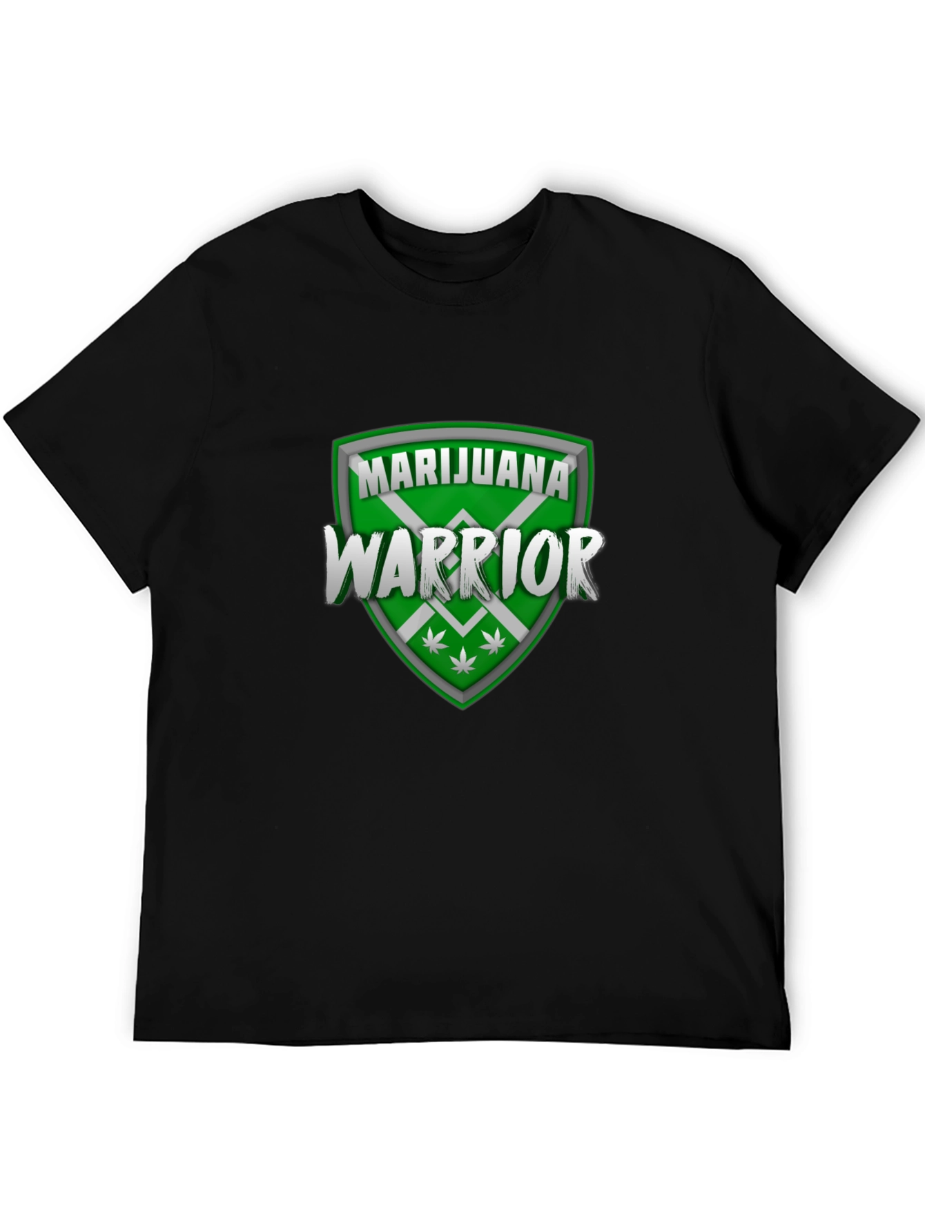 Marijuana Warrior Graphic T-Shirt - Black