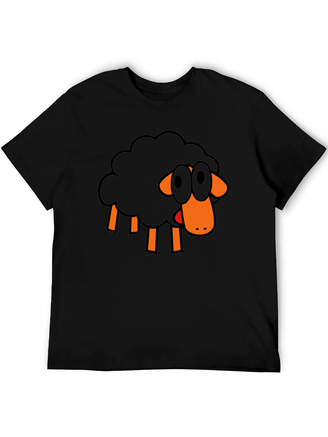 Black Sheep Graphic Tee - Unique Cartoon Design