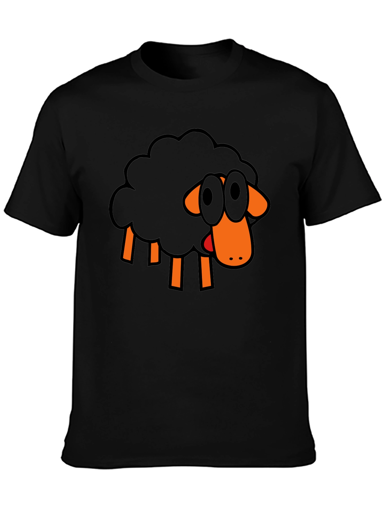 Black Sheep Graphic Tee - Unique Cartoon Design