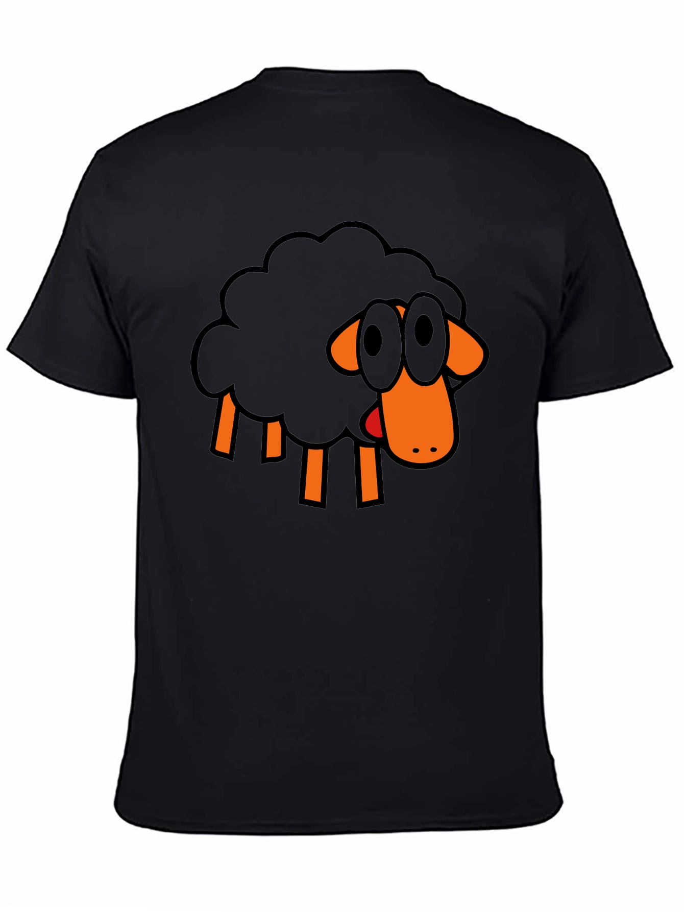 Black Sheep Graphic Tee - Unique Cartoon Design