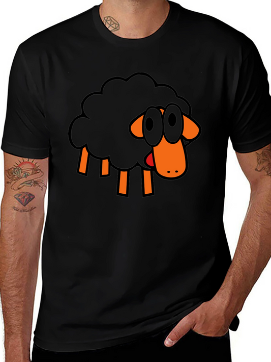 Black Sheep Graphic Tee - Unique Cartoon Design