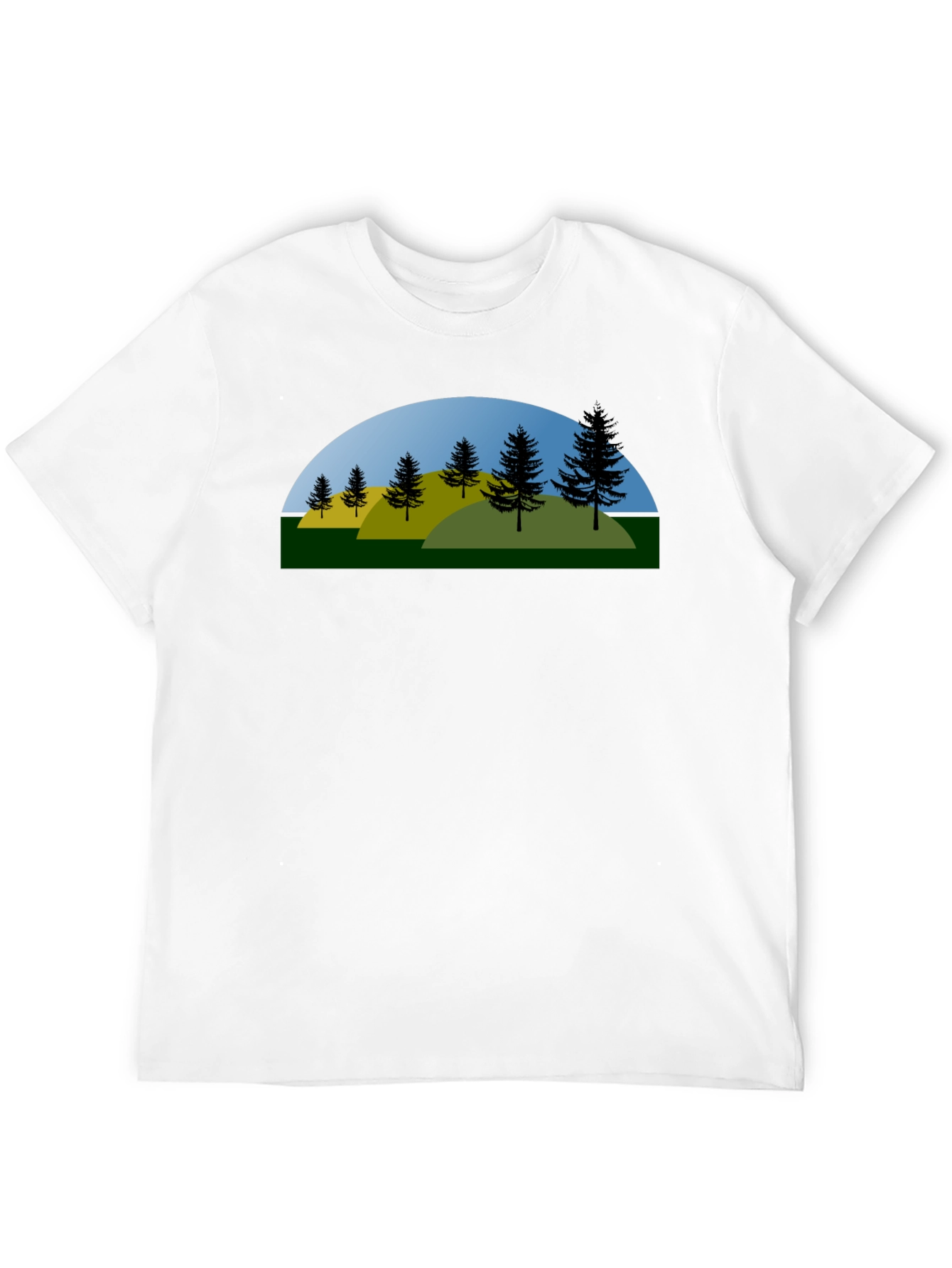 Nature Landscape Black T-Shirt