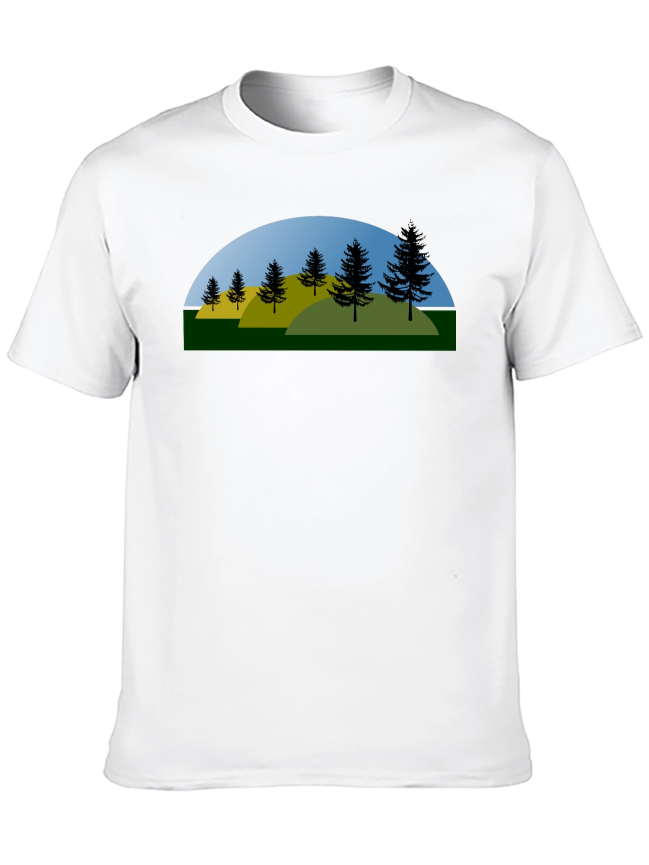 Nature Landscape Black T-Shirt