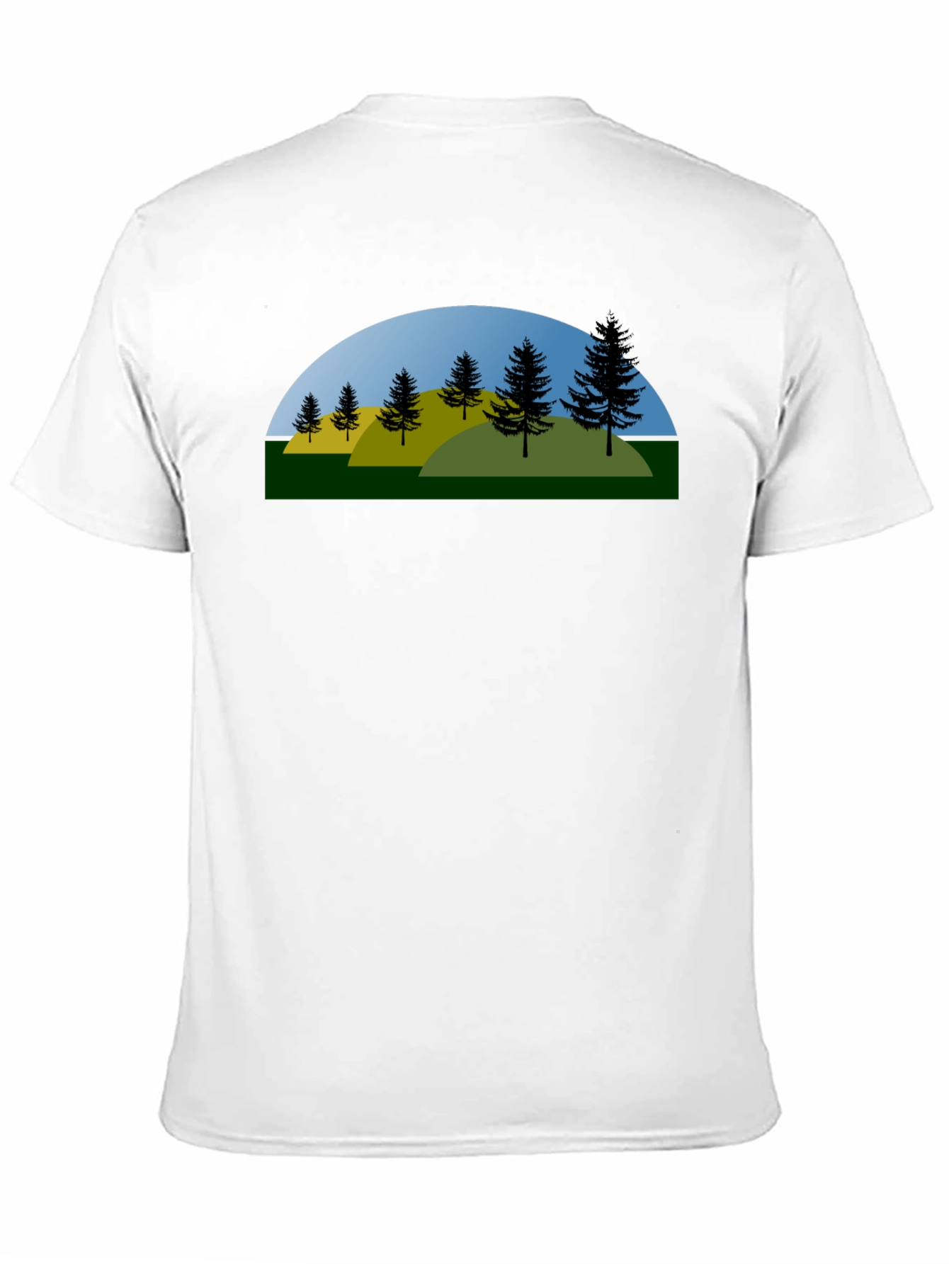 Nature Landscape Black T-Shirt