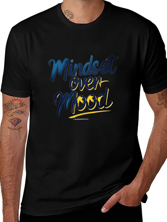 Mindset Over Mood Black Graphic Tee