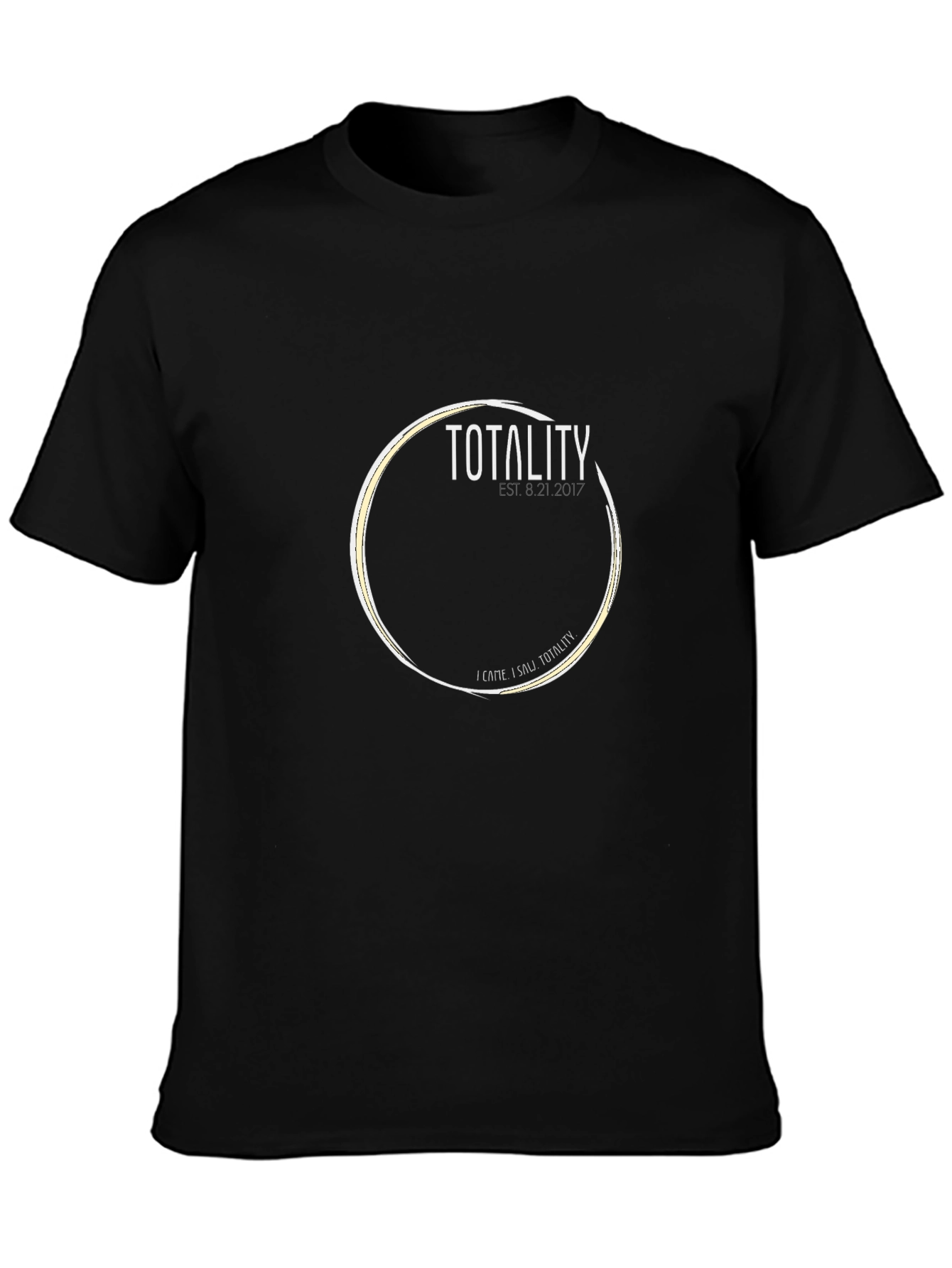 Totality Graphic Print Black T-Shirt