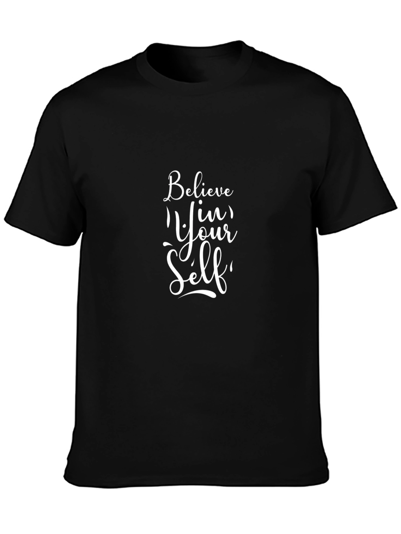 Believe In Yourself Graphic Tee - Black
