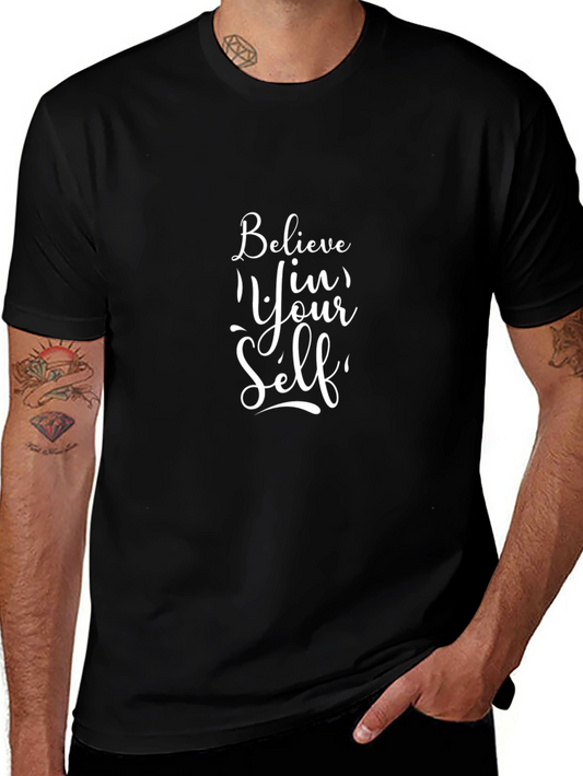 Believe In Yourself Graphic Tee - Black