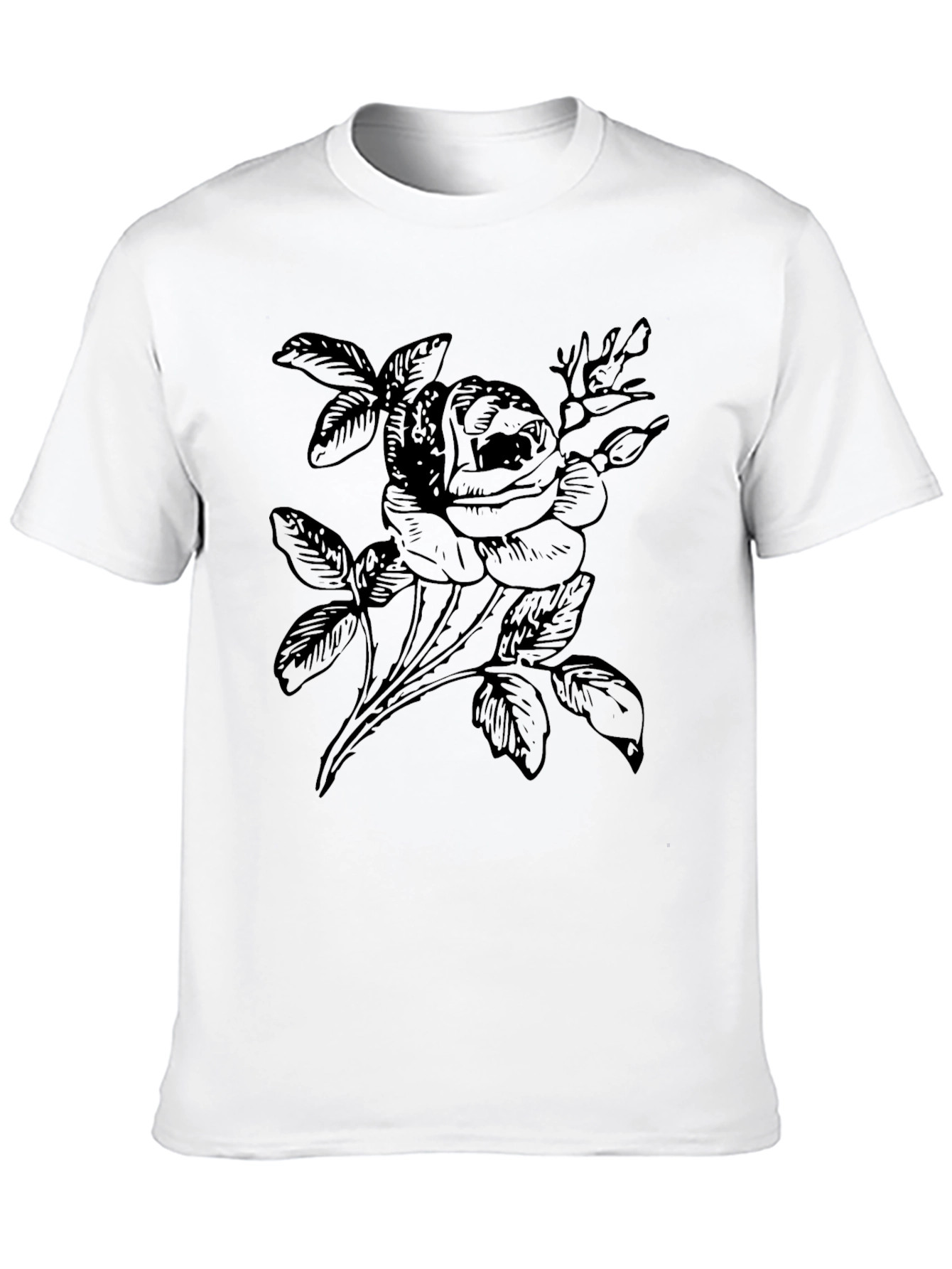 Black Rose Graphic Tee - Mens Short Sleeve