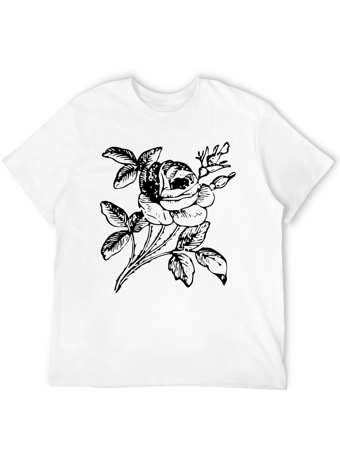Black Rose Graphic Tee - Mens Short Sleeve