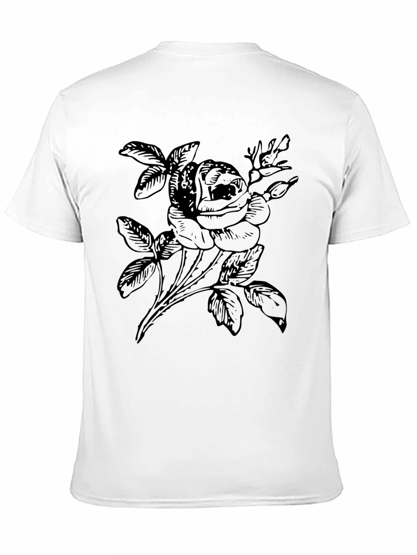 Black Rose Graphic Tee - Mens Short Sleeve