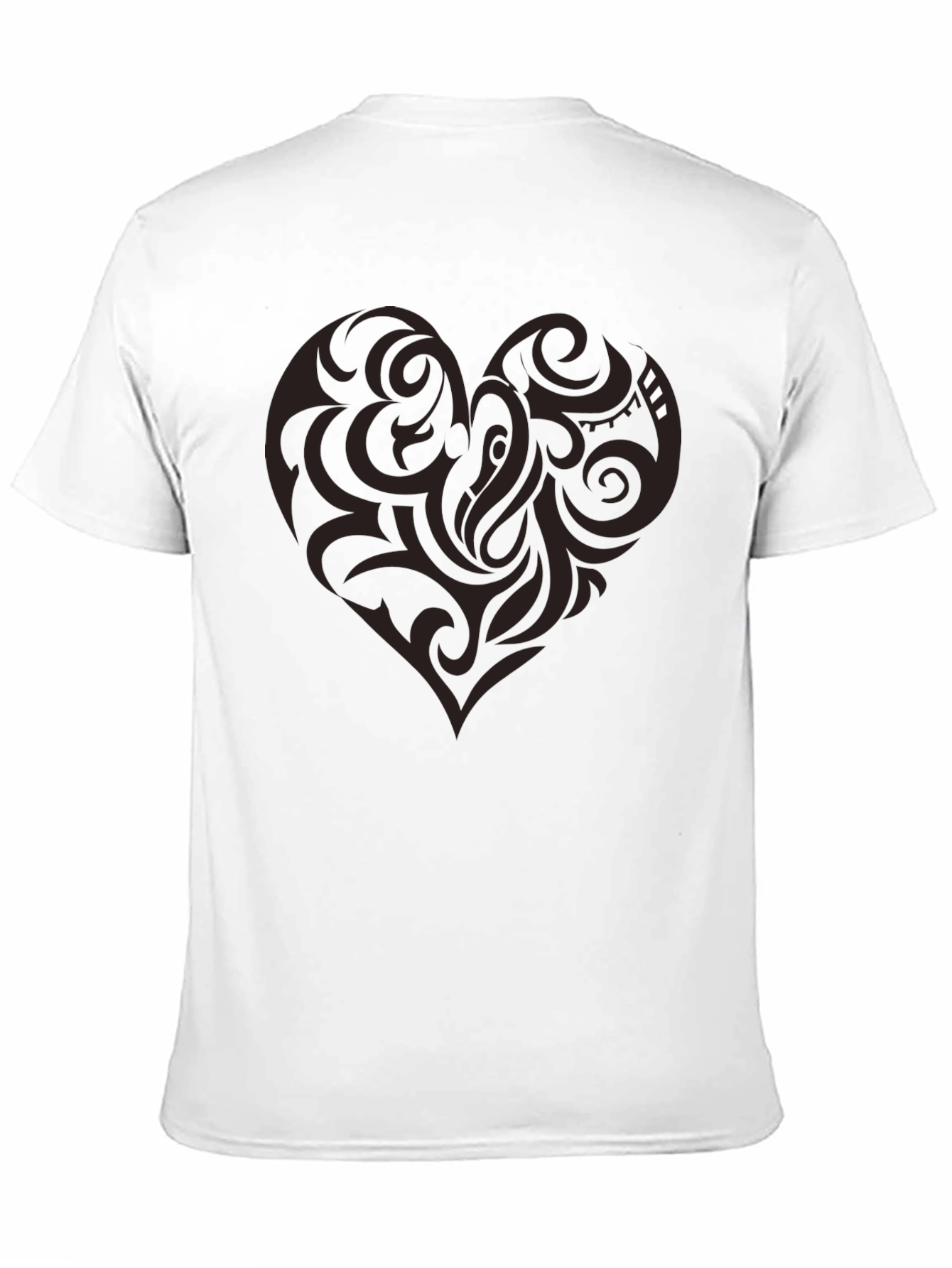 Tribal Heart Graphic Black Tee