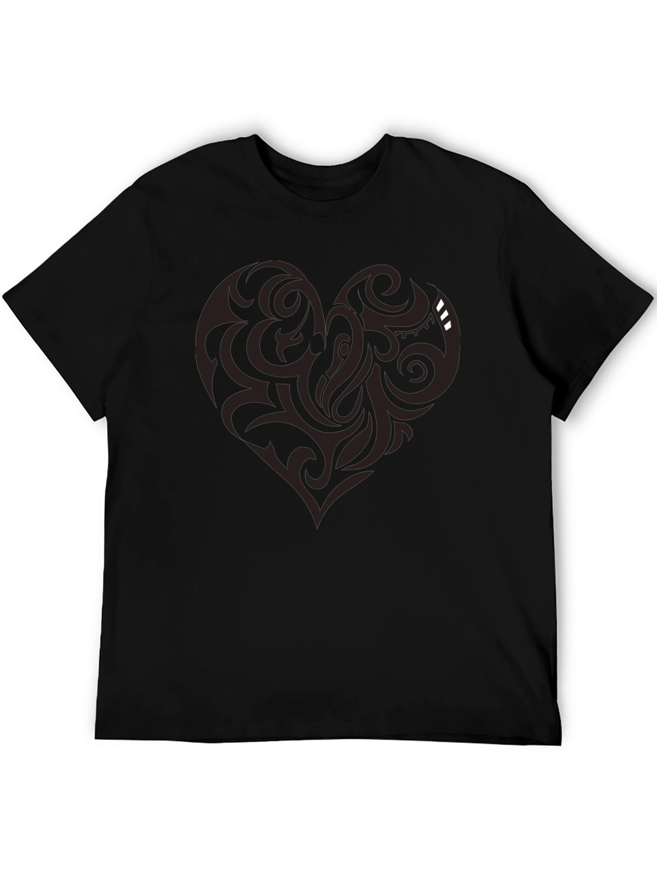 Tribal Heart Graphic Black Tee
