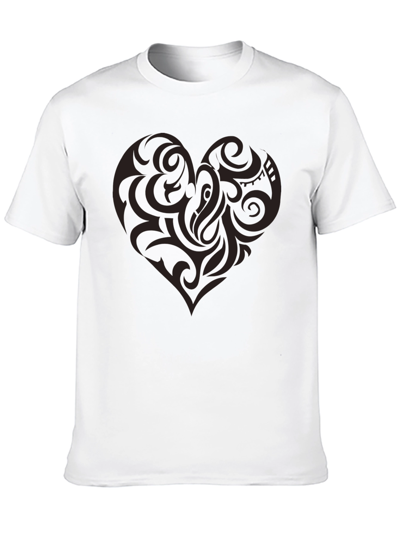 Tribal Heart Graphic Black Tee