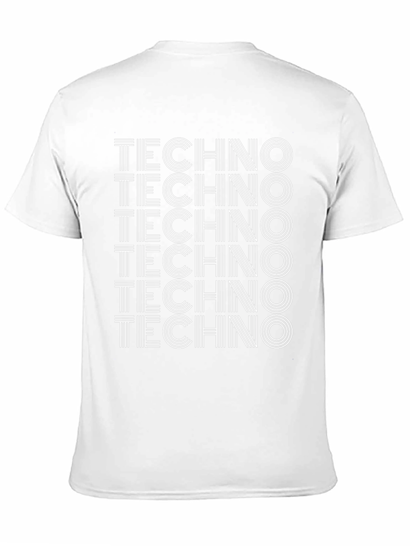 Techno Graphic Print Black T-Shirt