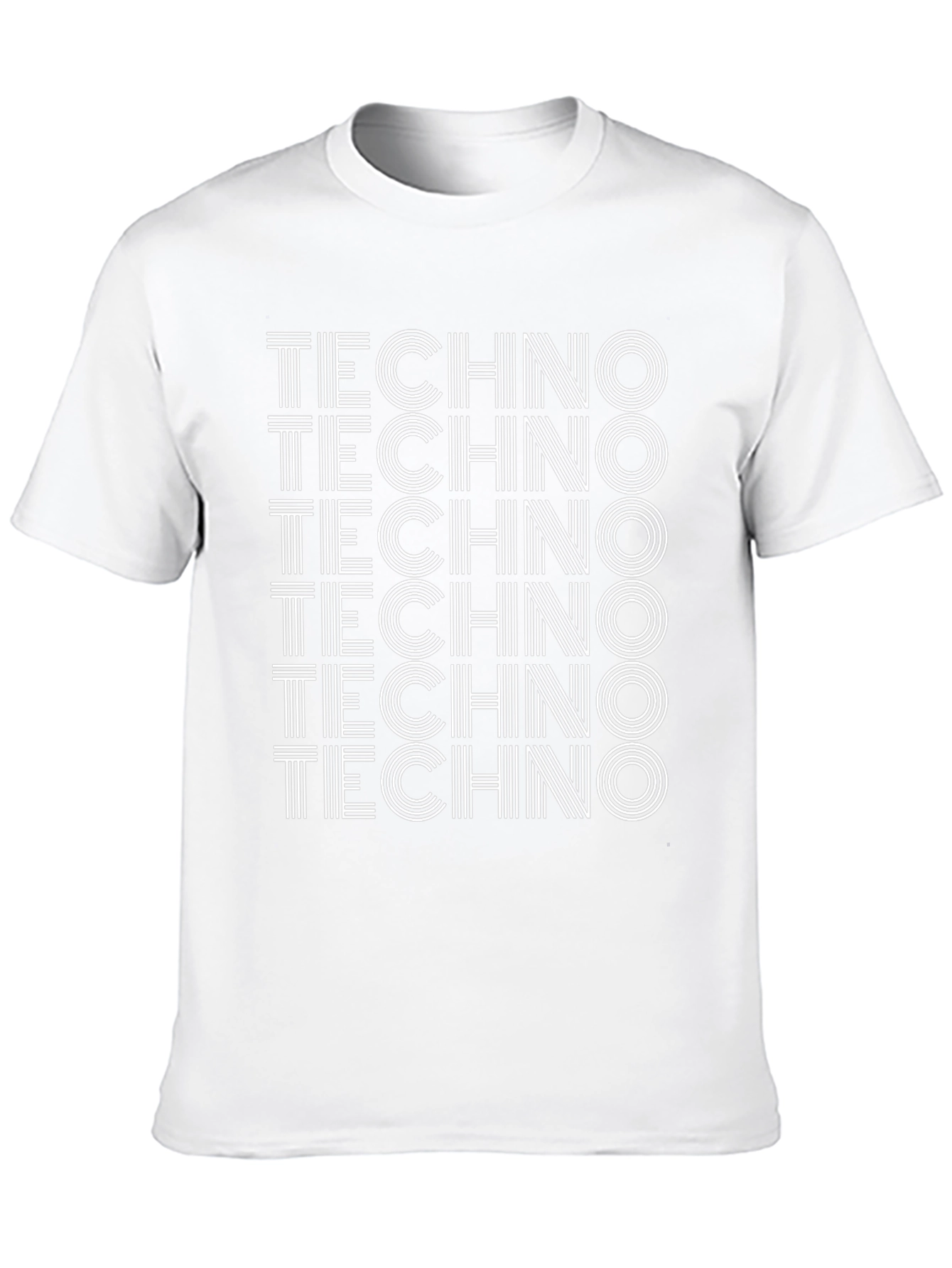 Techno Graphic Print Black T-Shirt