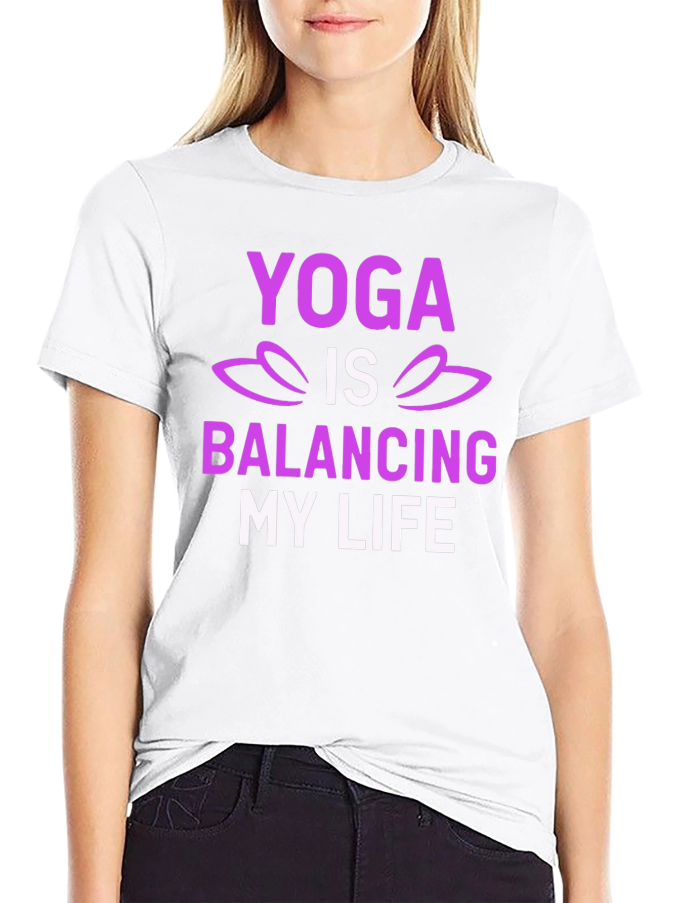 Yoga Balancing Life T-Shirt - Lotus Design
