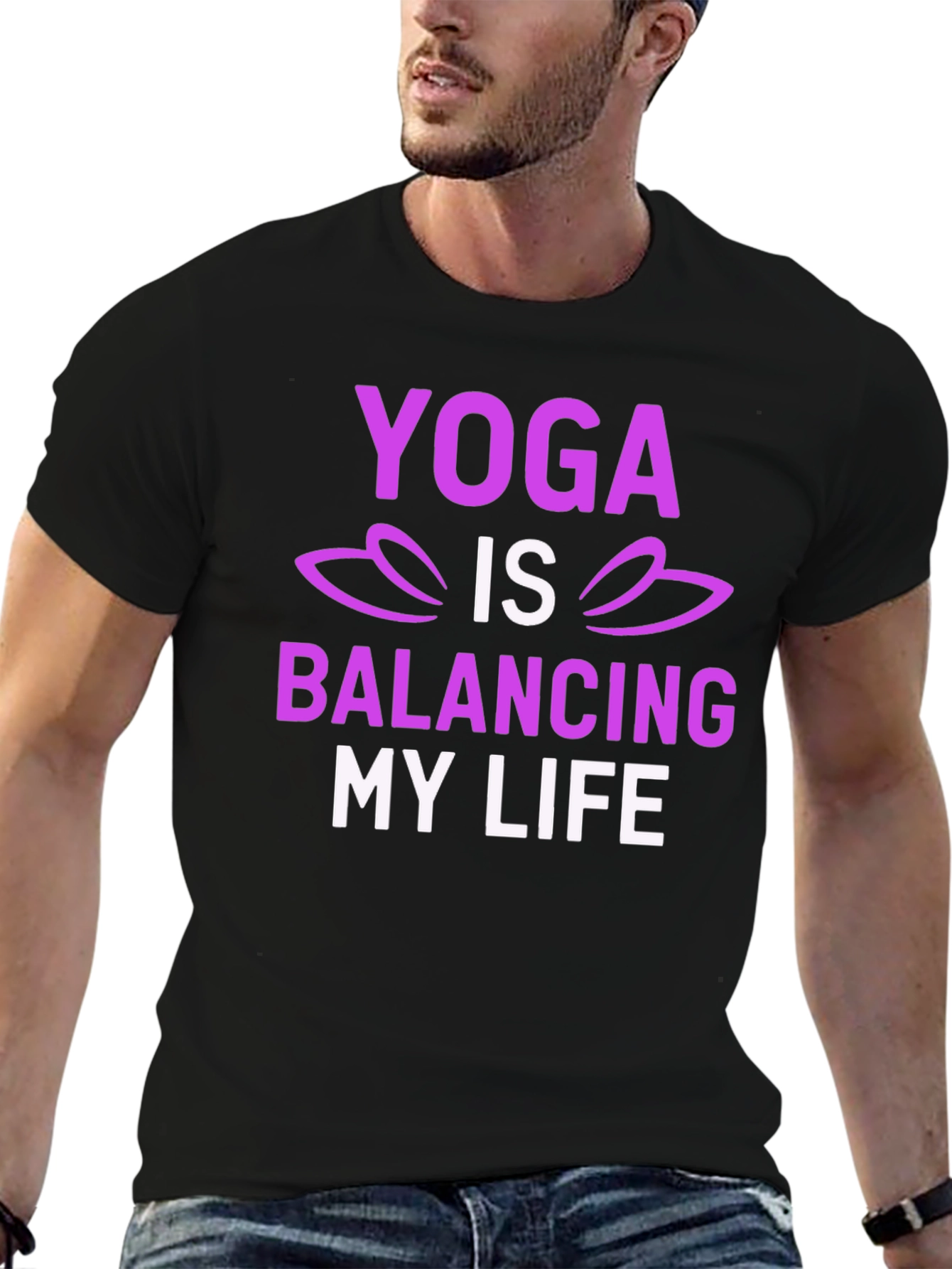 Yoga Balancing Life T-Shirt - Lotus Design