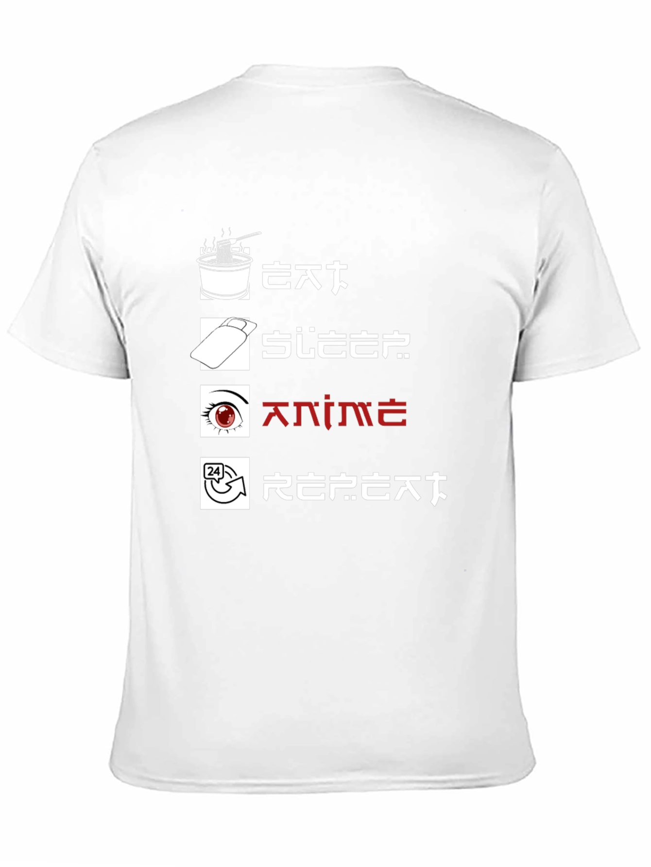 Eat Sleep Anime Repeat Graphic Tee