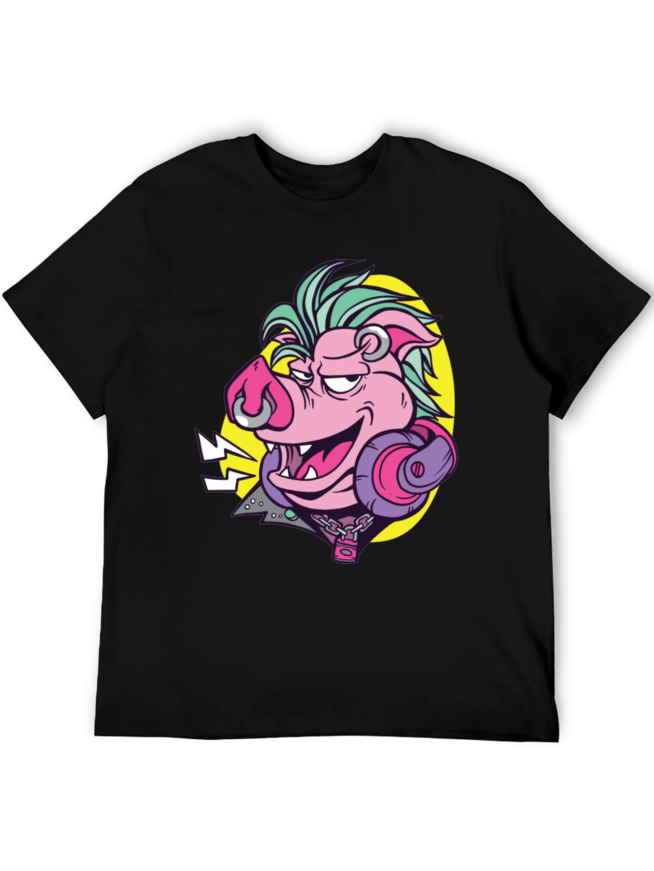 Rockin Pig Graphic Tee - Black