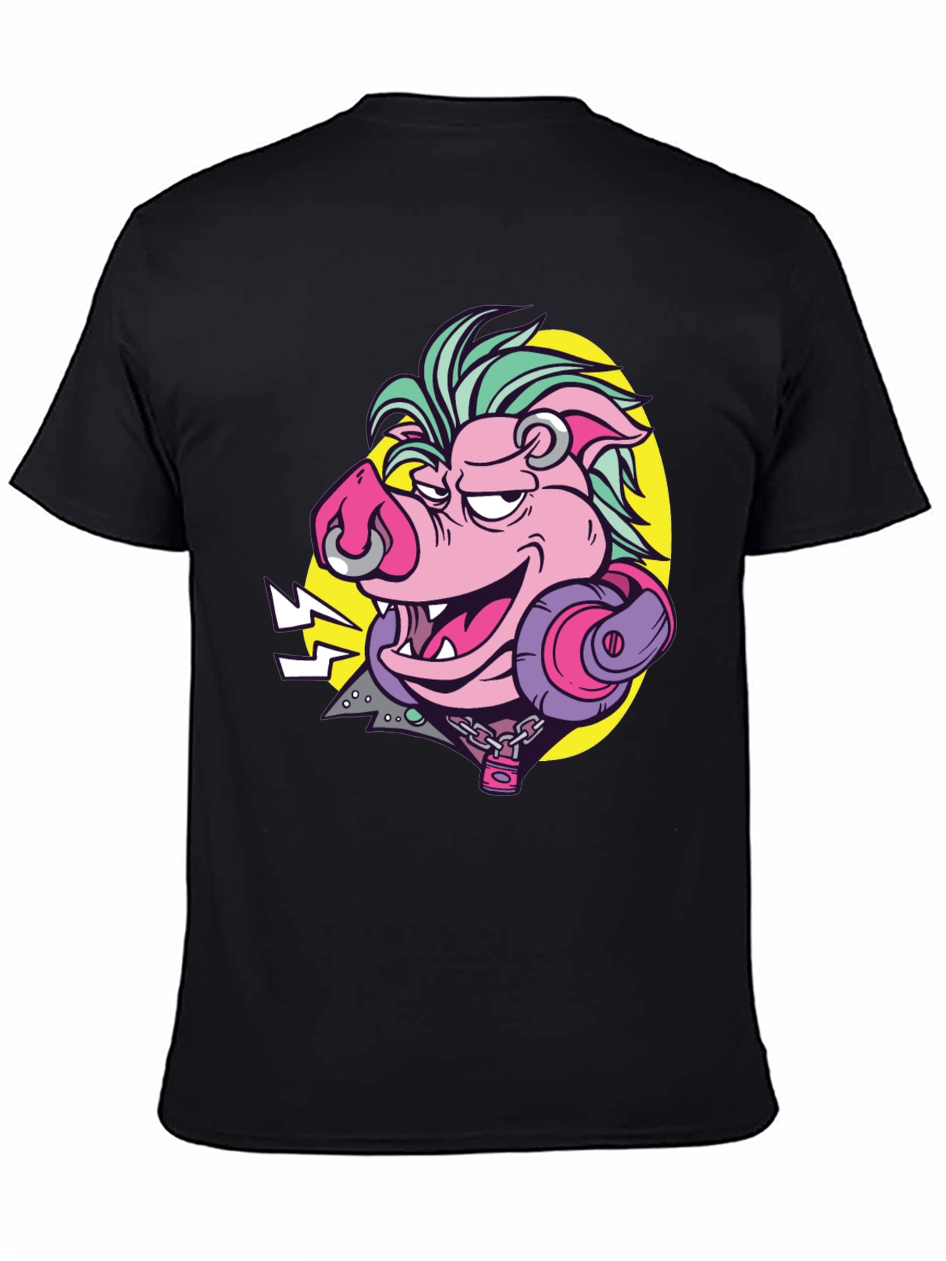 Rockin Pig Graphic Tee - Black