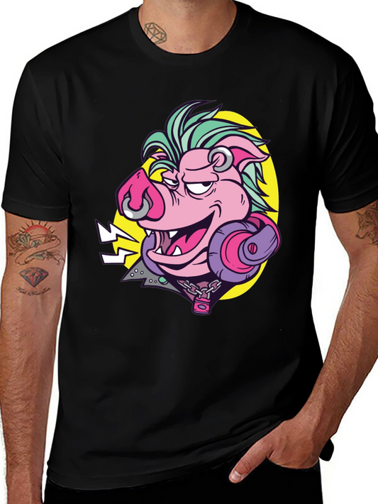 Rockin Pig Graphic Tee - Black