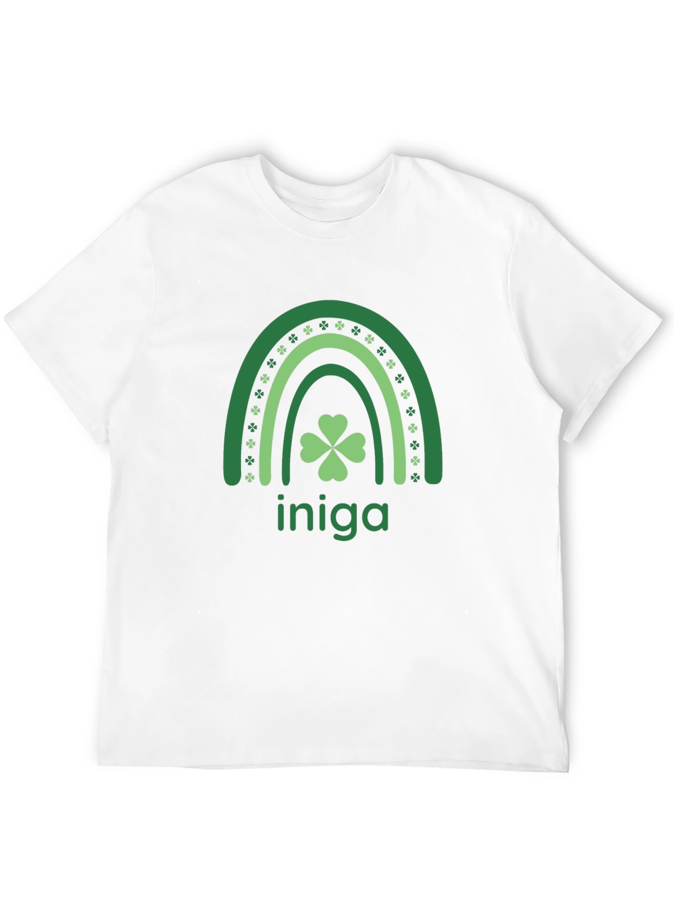 St. Patricks Day Iniga Rainbow Shamrock T-Shirt