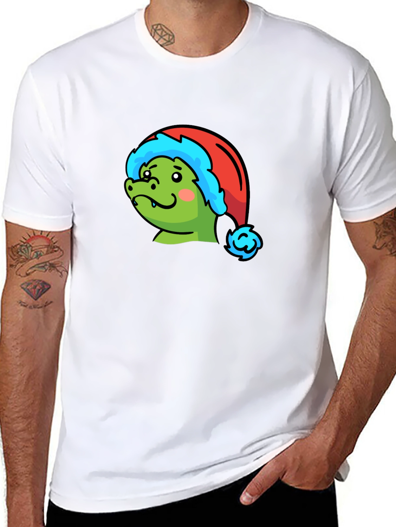 Festive Dino Tee - Holiday Apparel