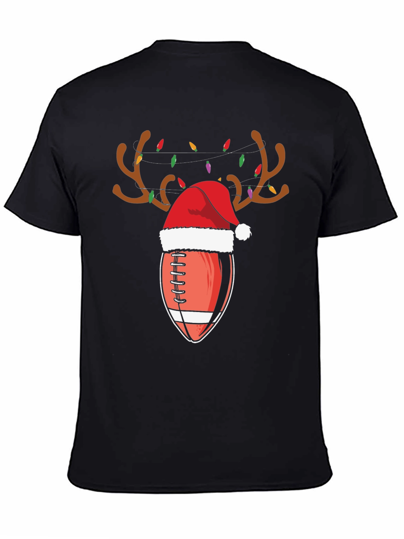 Festive Football Reindeer Christmas T-Shirt