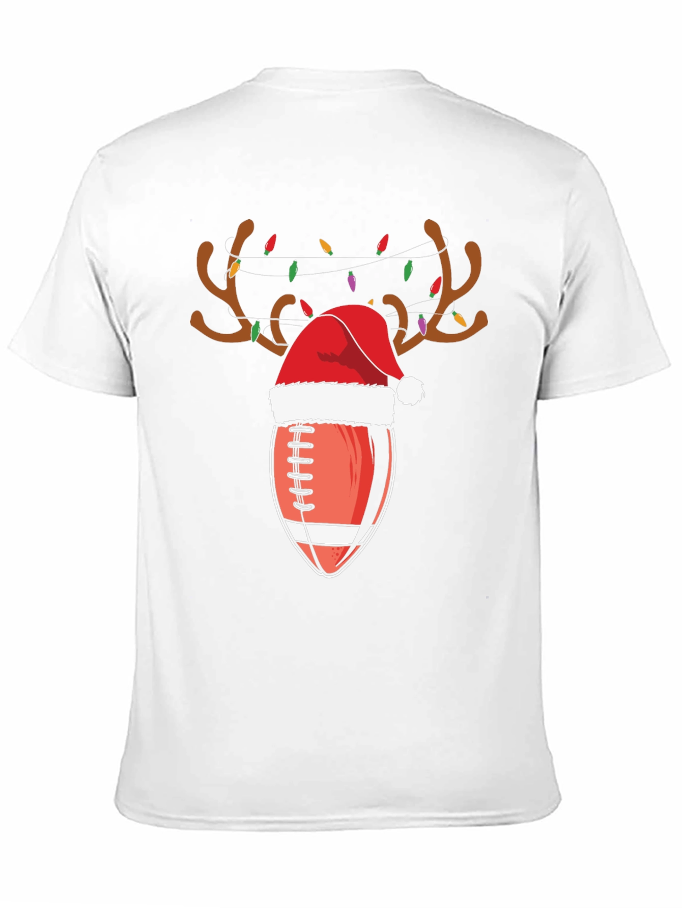 Festive Football Reindeer Christmas T-Shirt
