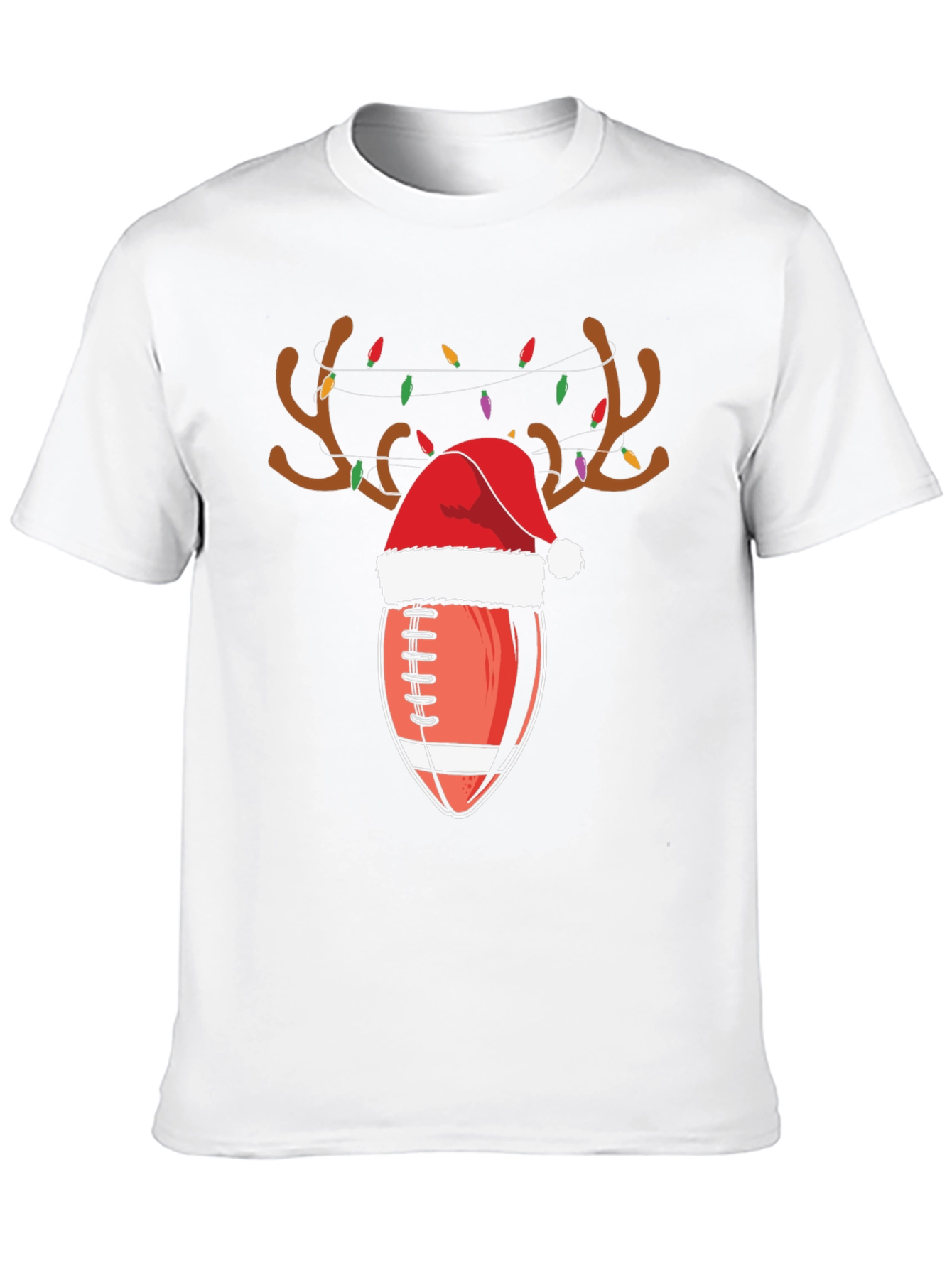 Festive Football Reindeer Christmas T-Shirt