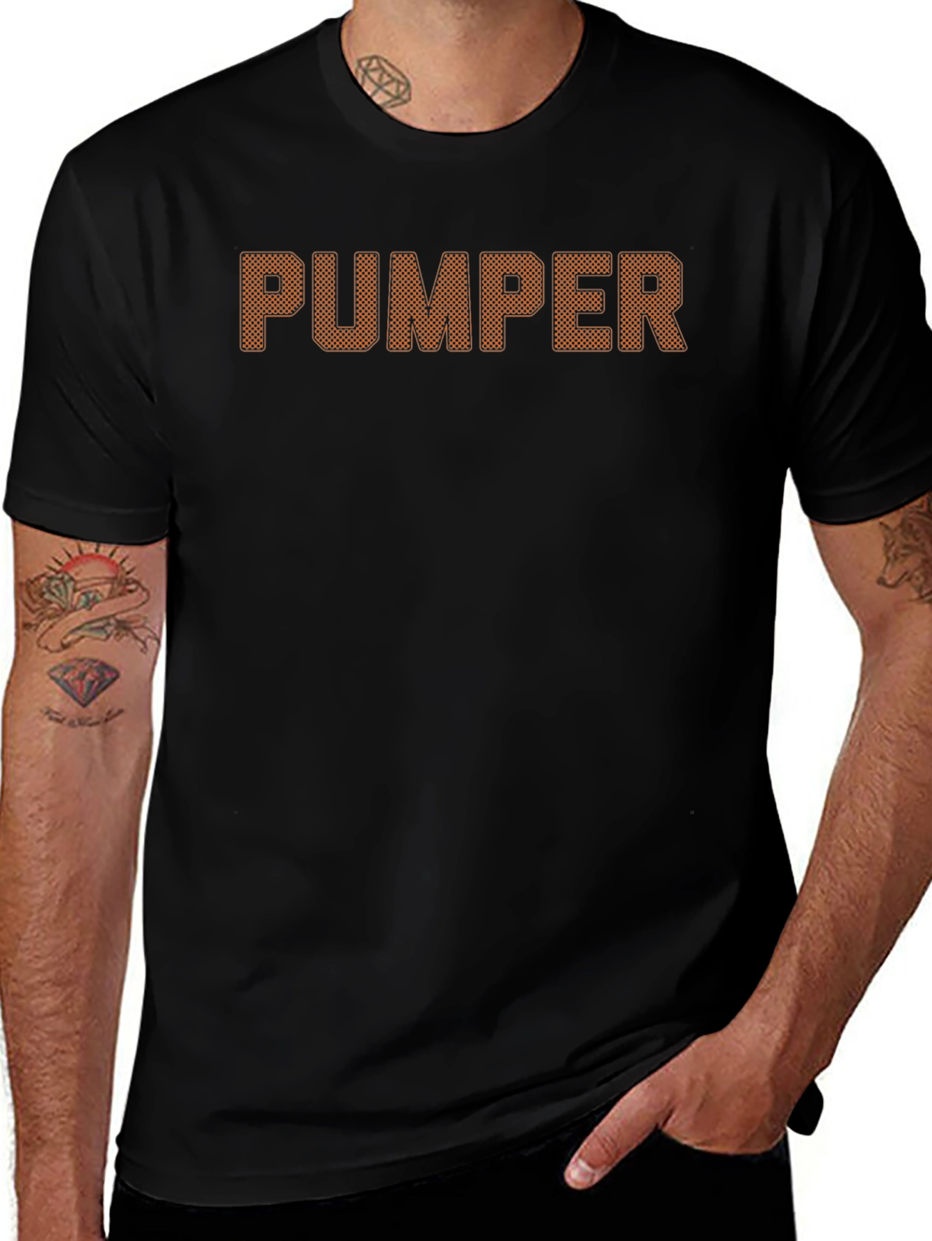PUMPER Graphic Tee - Black Crew Neck T-Shirt