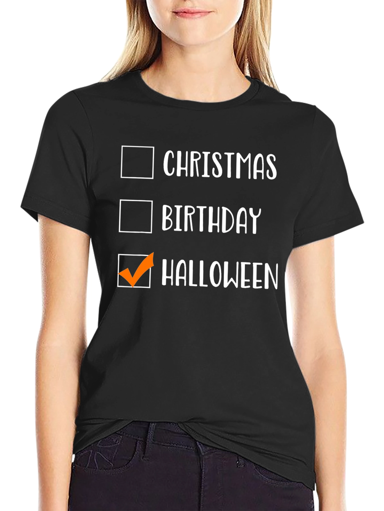 Halloween Checkbox Graphic Tee