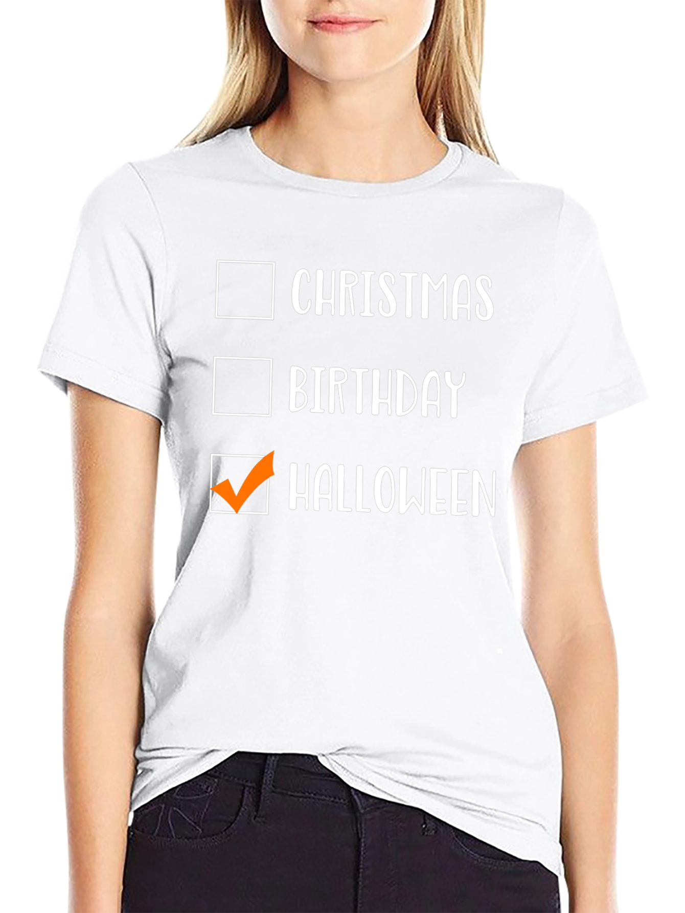 Halloween Checkbox Graphic Tee