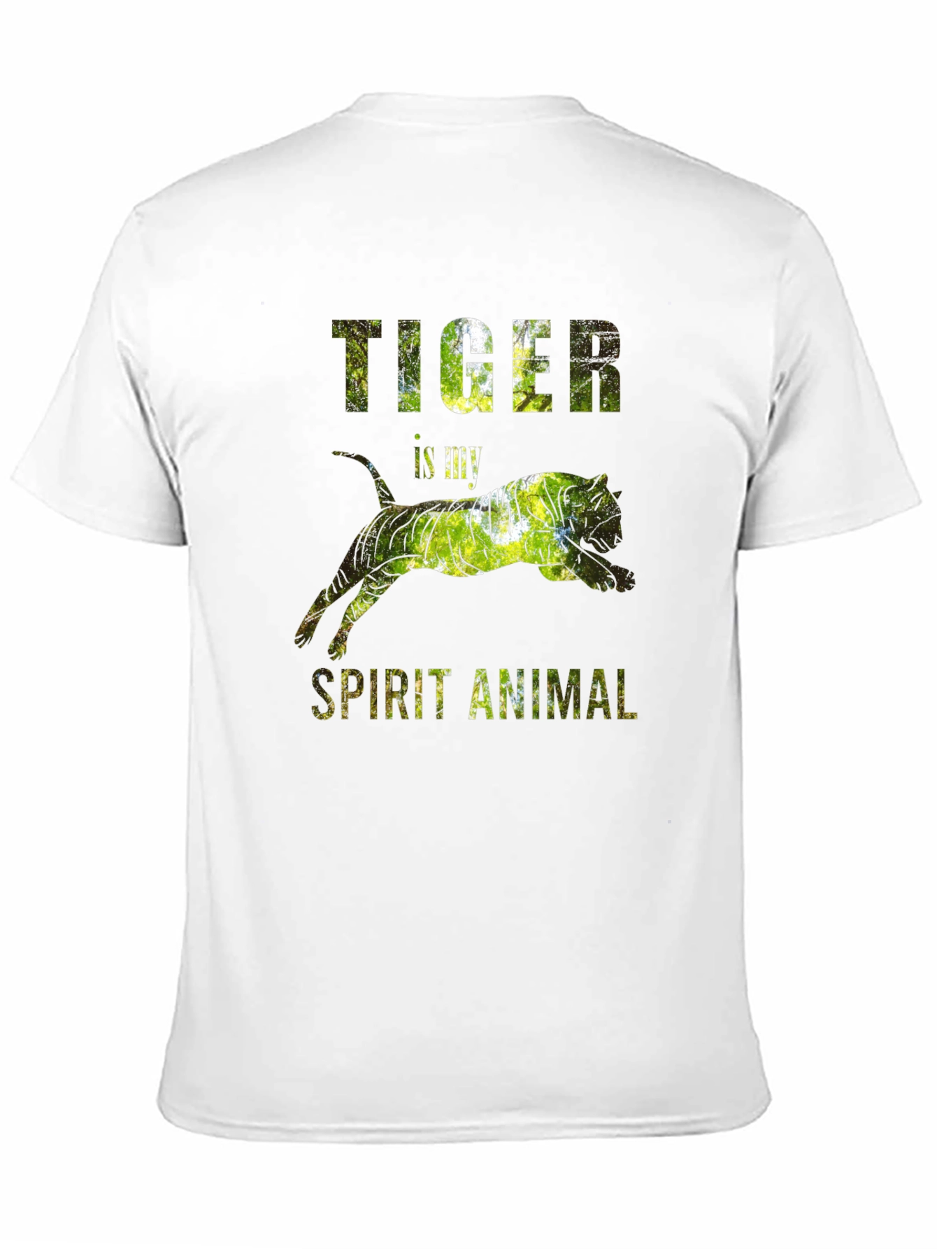 Tiger Spirit Animal Graphic T-Shirt - Mens Black Tee