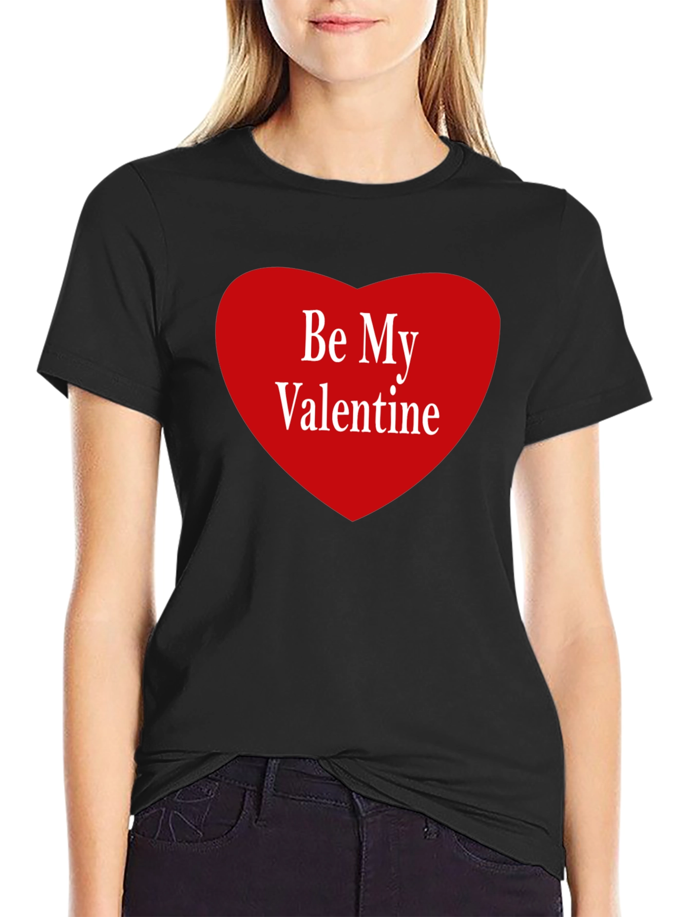 Be My Valentine Graphic Tee - Black