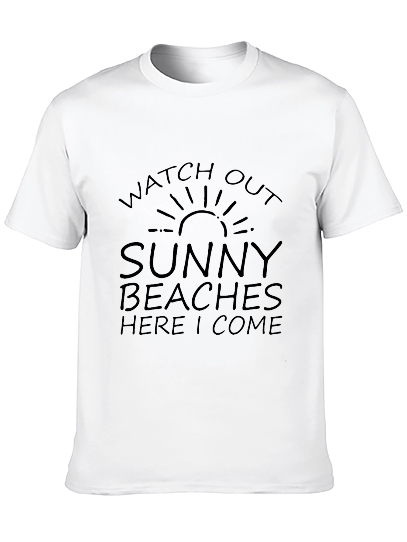 Sunny Beaches T-Shirt - Black Graphic Tee
