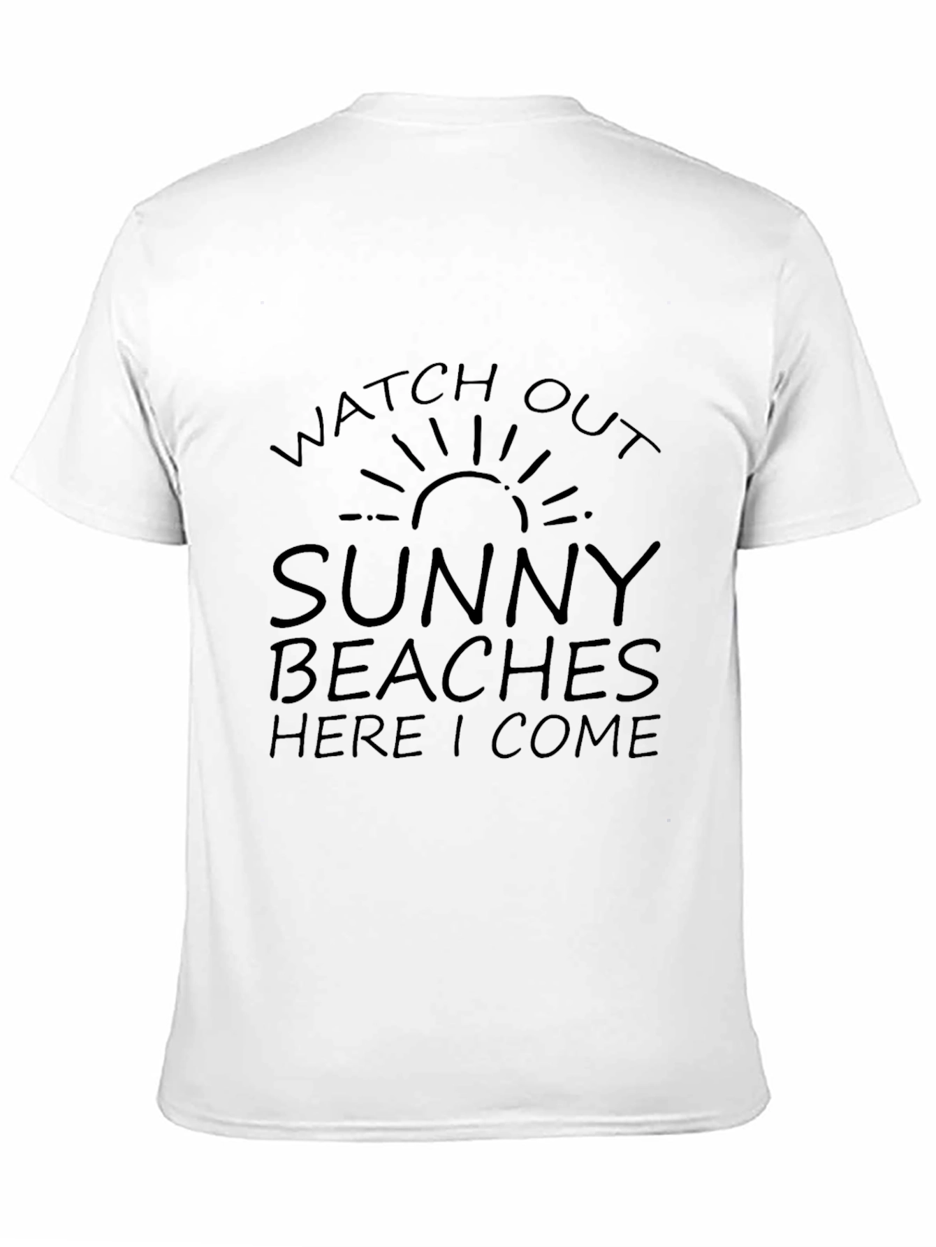 Sunny Beaches T-Shirt - Black Graphic Tee