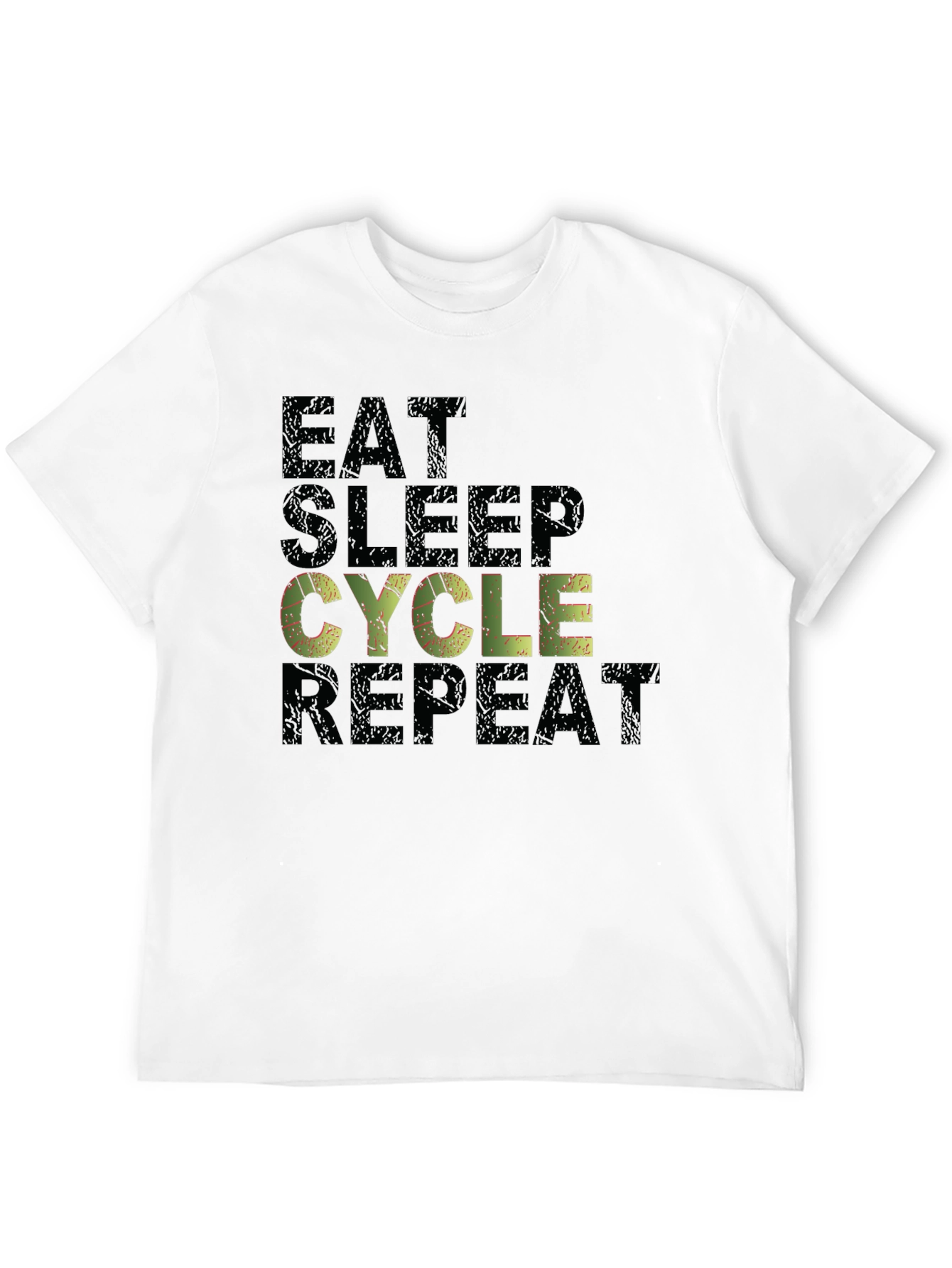 Eat Sleep Cycle Repeat Mens T-Shirt