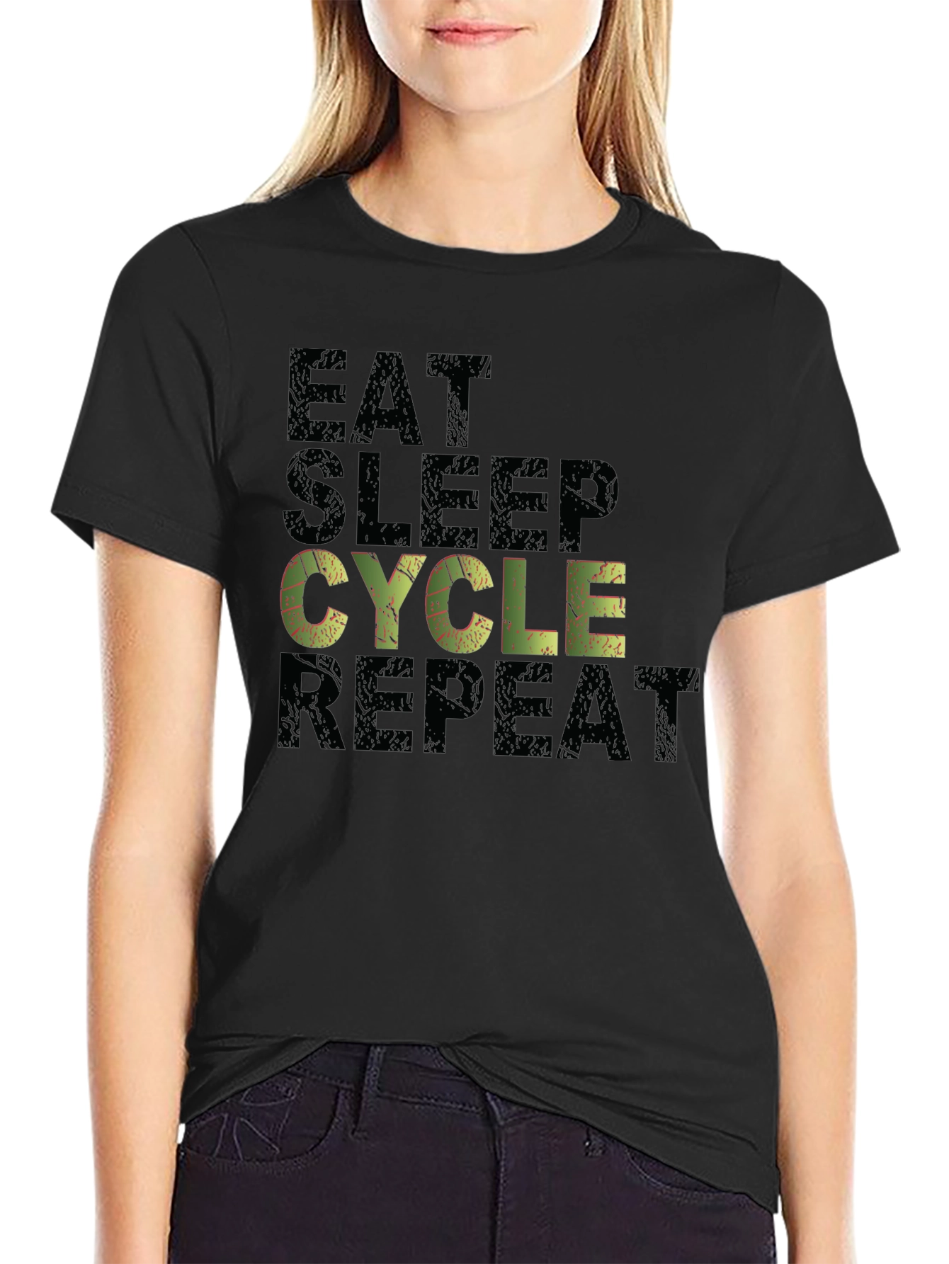 Eat Sleep Cycle Repeat Mens T-Shirt