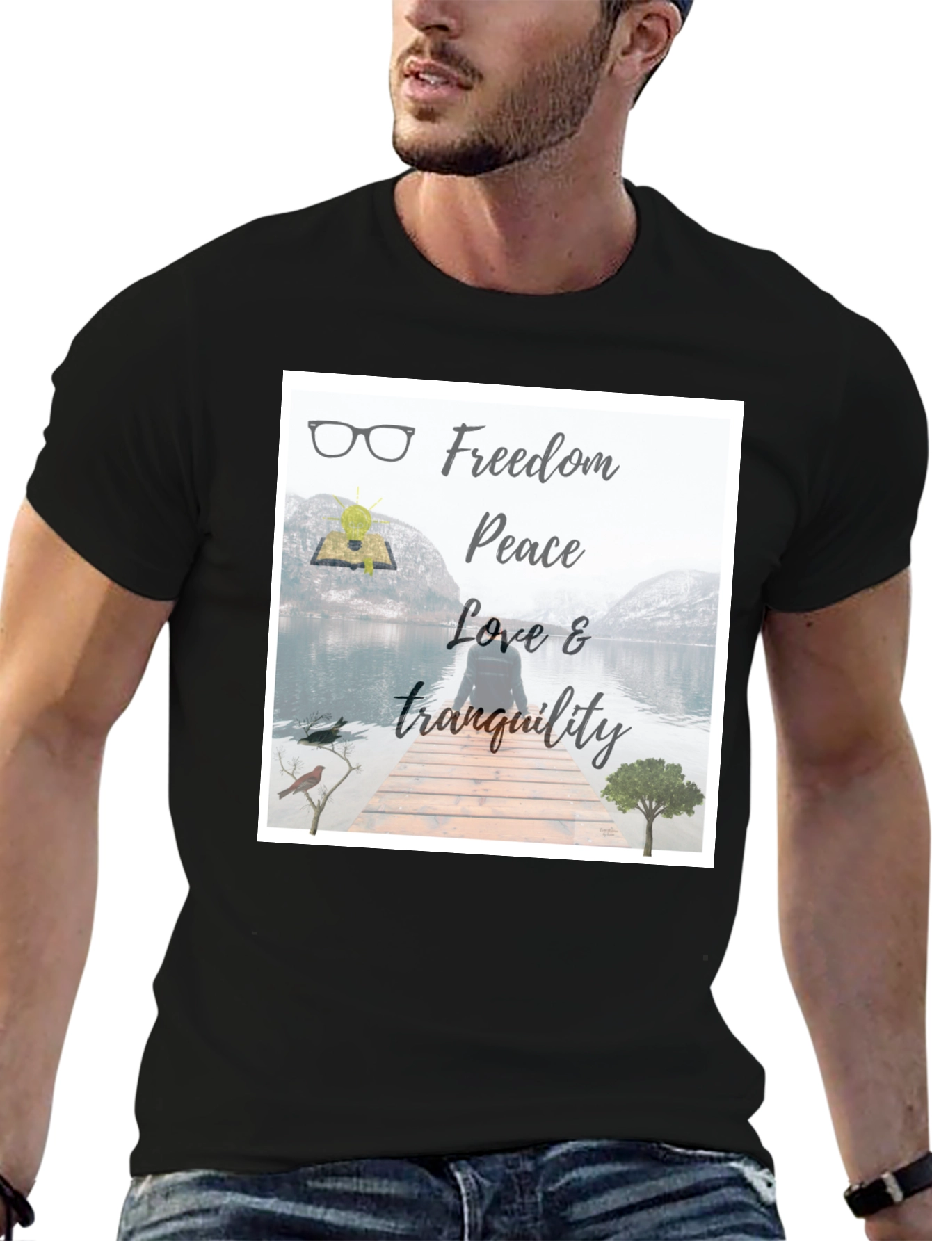 Freedom & Peace T-Shirt: Nature Inspired Design