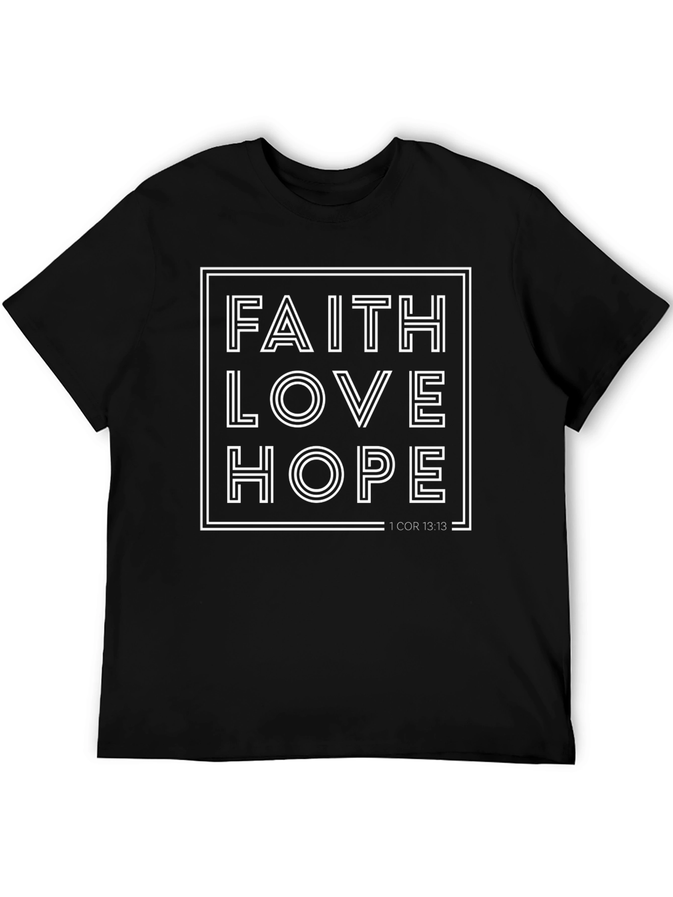 Faith Love Hope Graphic Tee - Christian T-Shirt