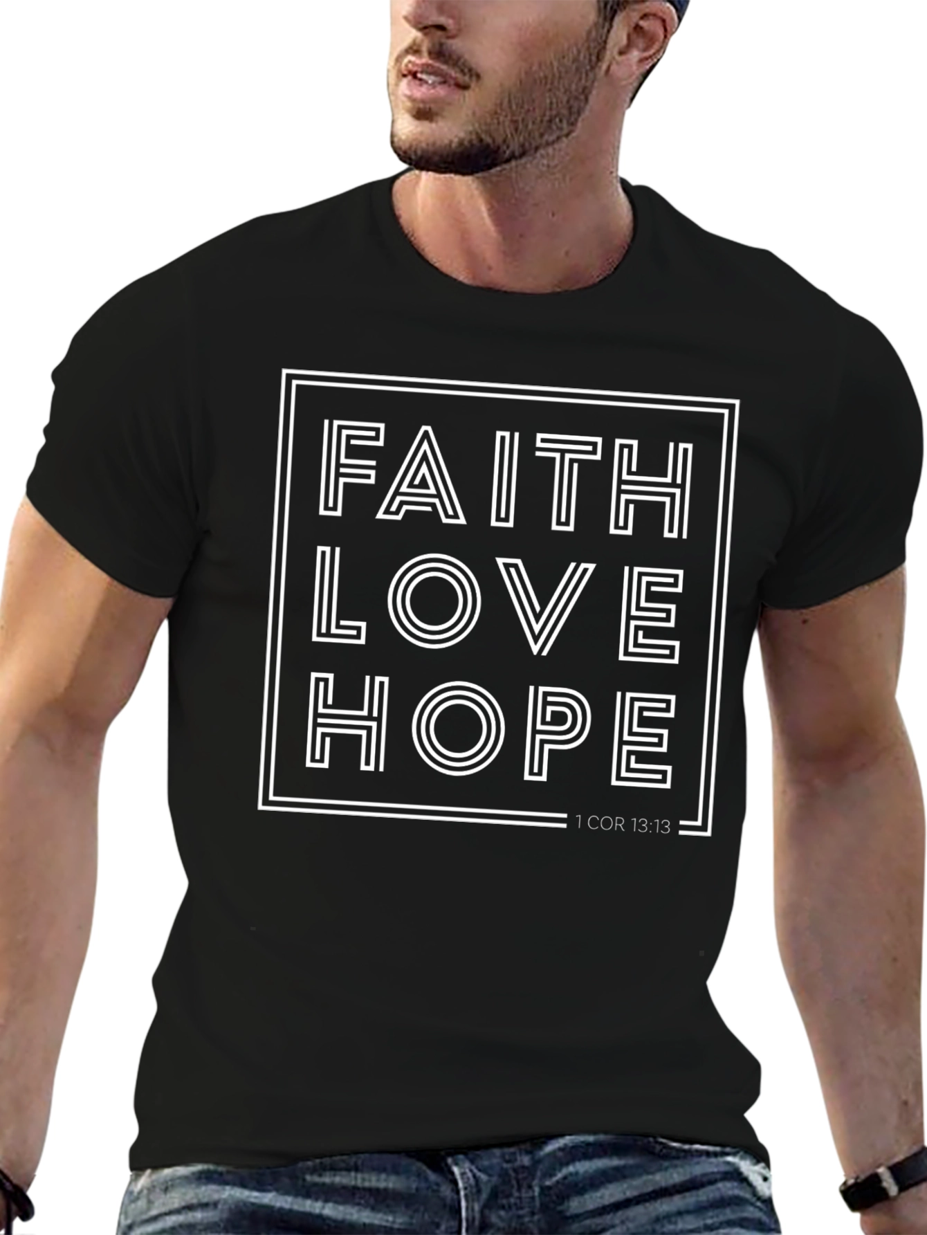 Faith Love Hope Graphic Tee - Christian T-Shirt