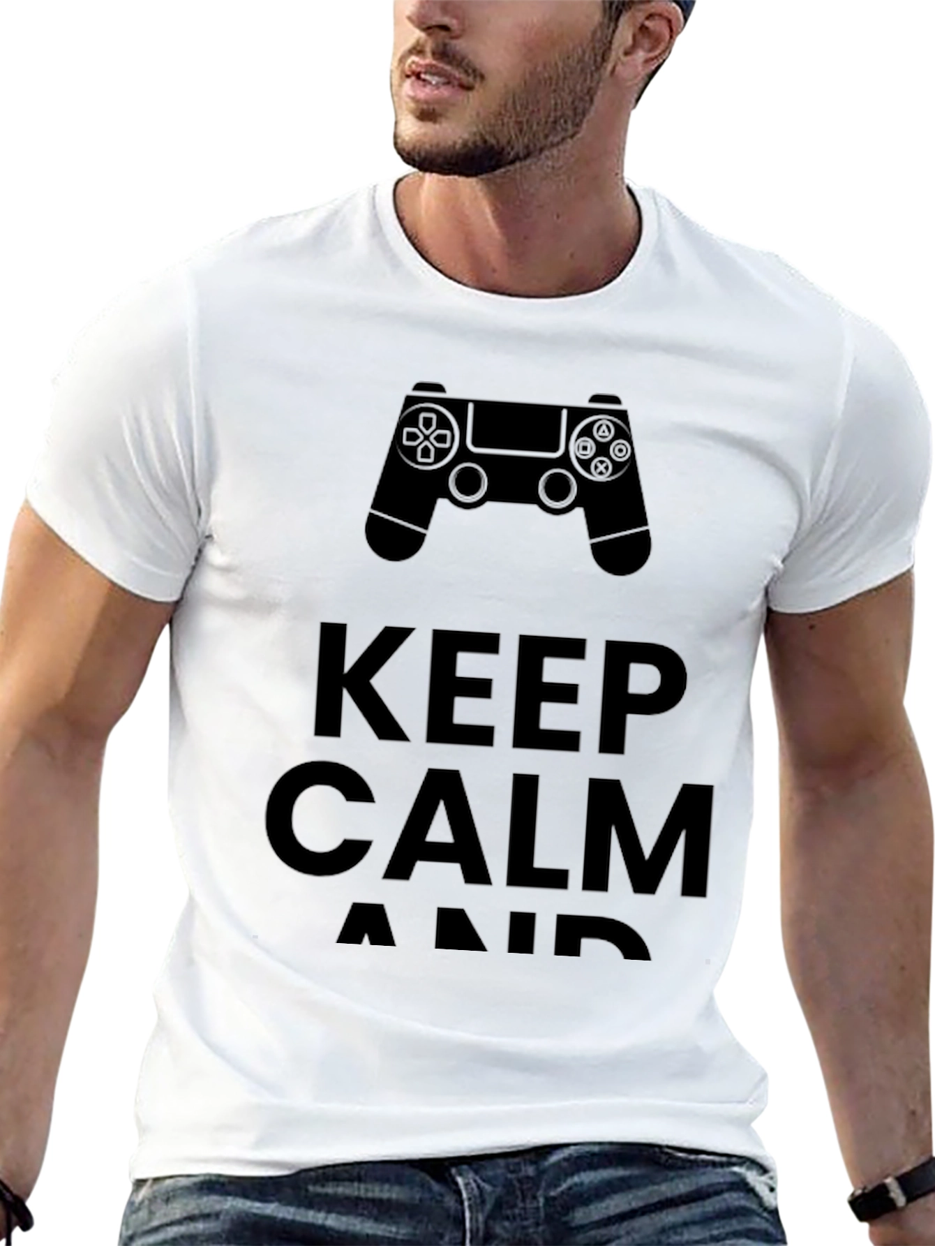 Keep Calm and Game On Black T-Shirt