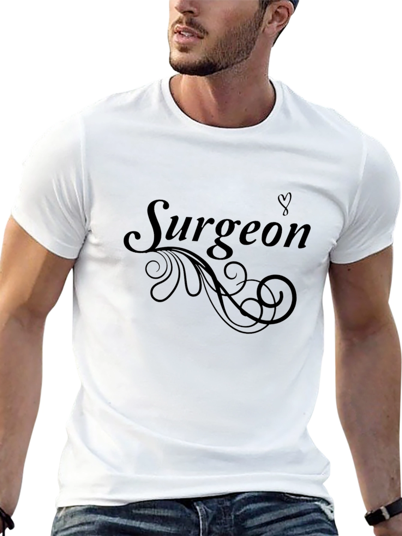 Surgeon Swirl Graphic Tee - Comfortable Black T-Shirt