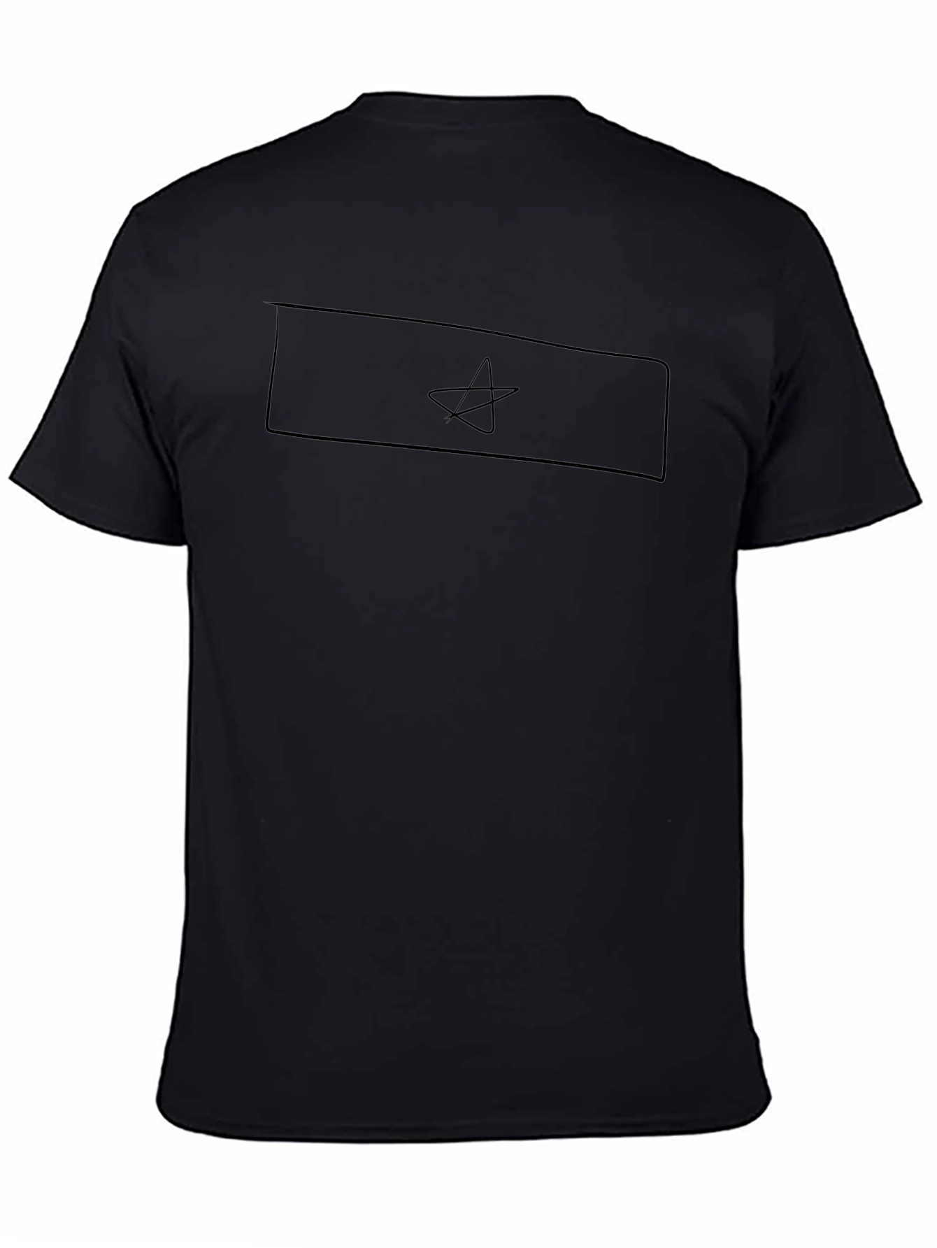 Black T-Shirt with Star Symbol