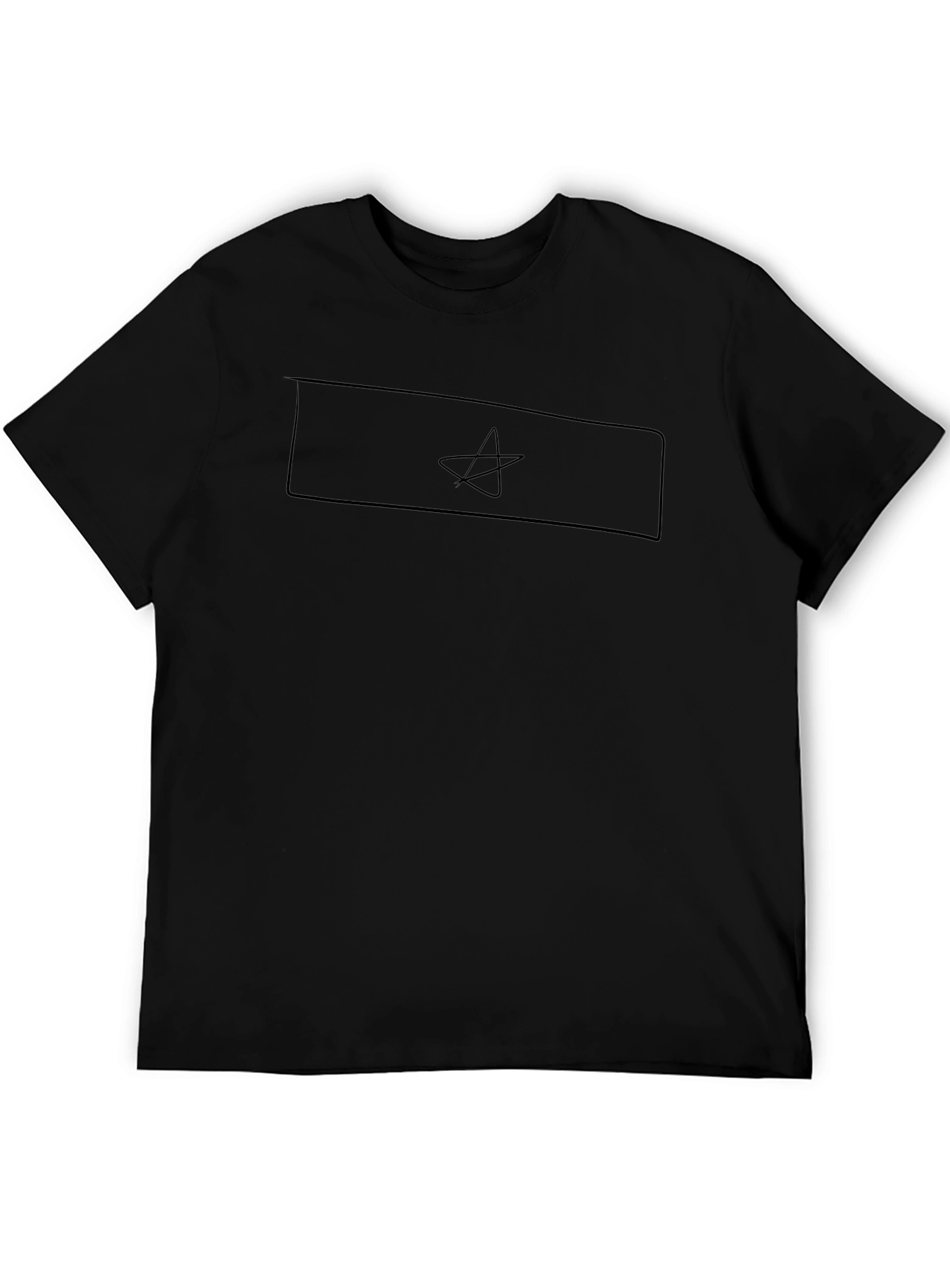Black T-Shirt with Star Symbol