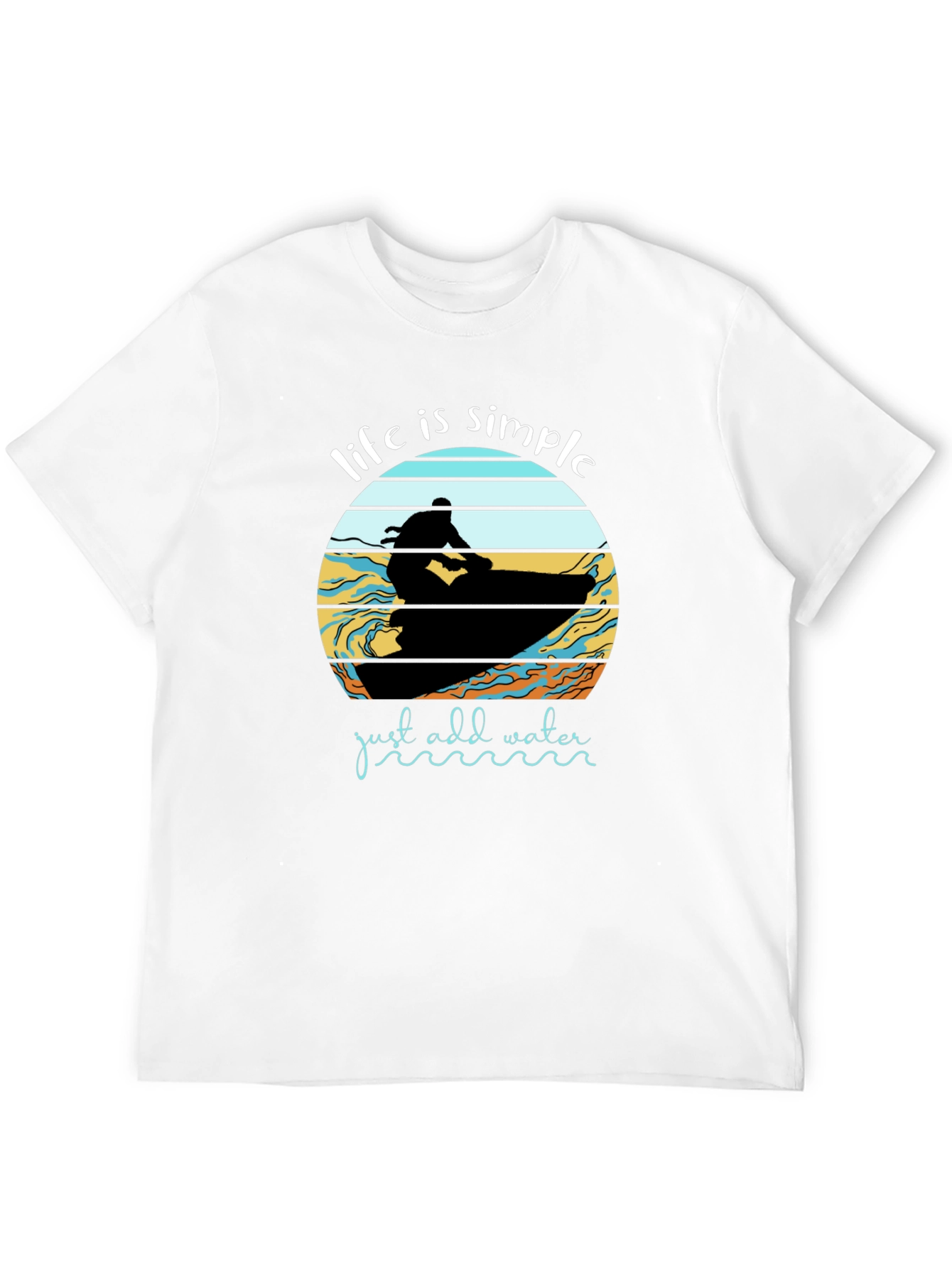 Life is Simple Jet Ski Black T-Shirt